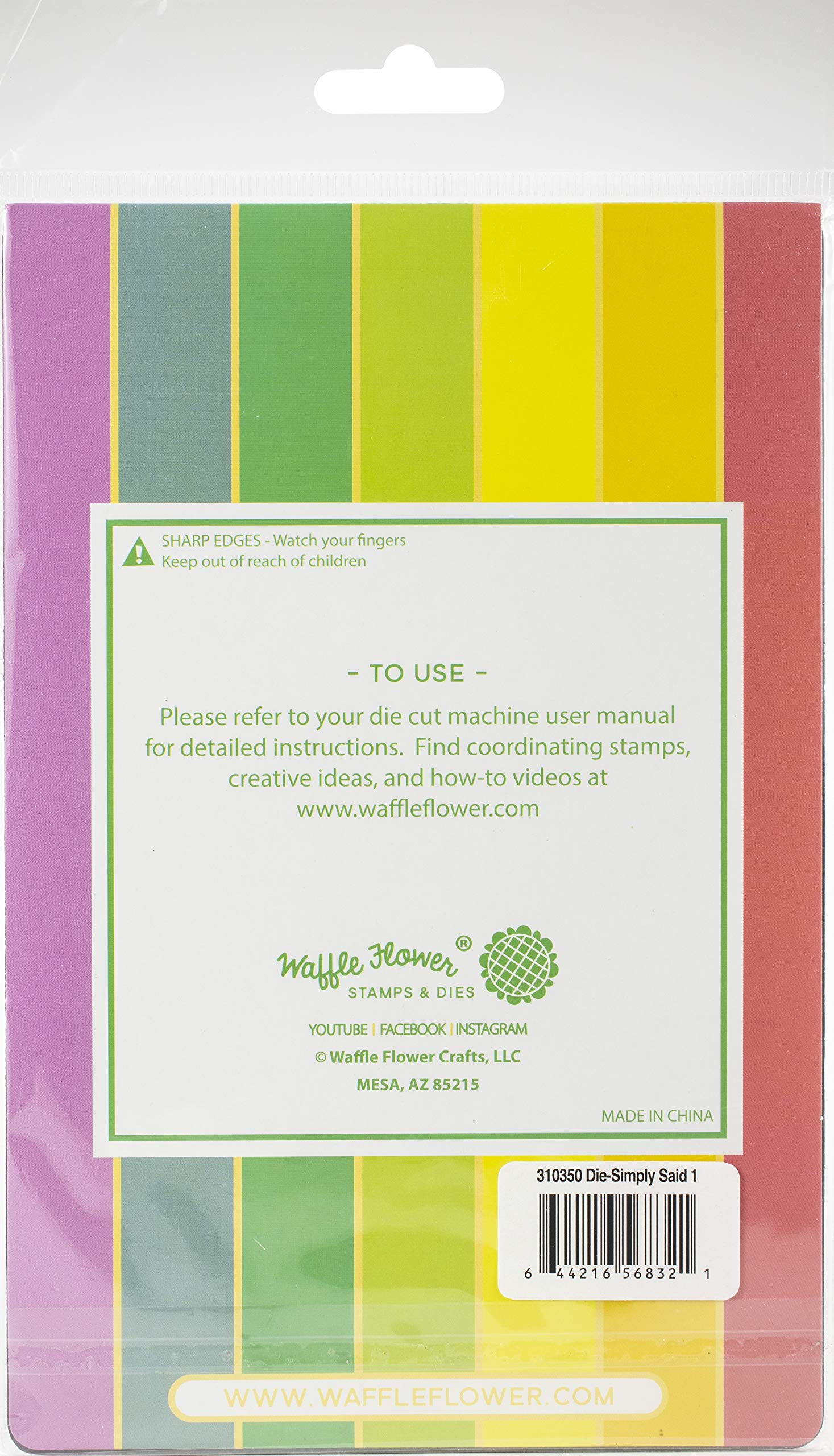 WAFFLE FLOWER CRAFTS Waffle Flower DIE SMPLY, Simply Said, One Size - Image 3