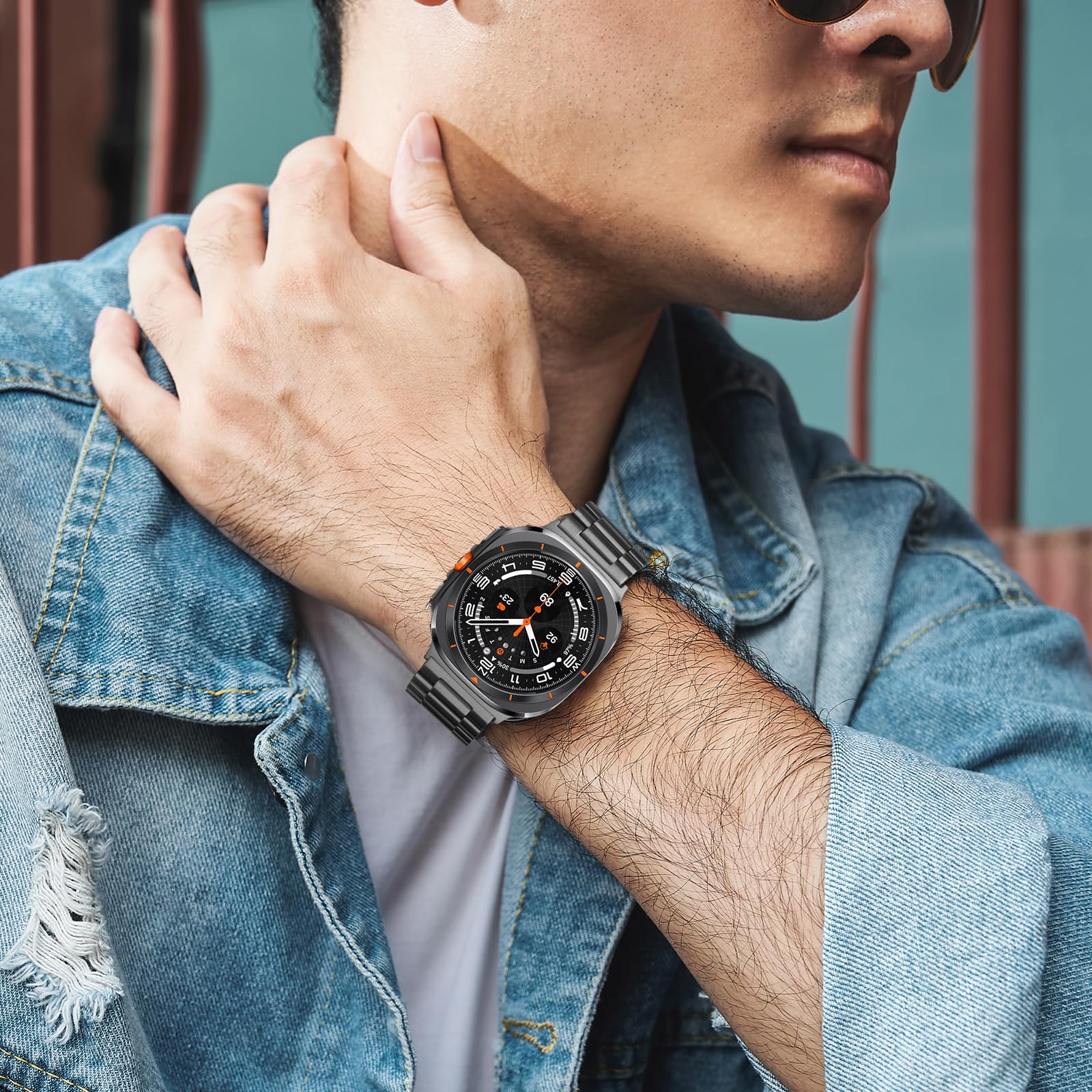 Anlinser Kompatibel mit Samsung Galaxy Watch Ultra 2/1 Armband 47mm