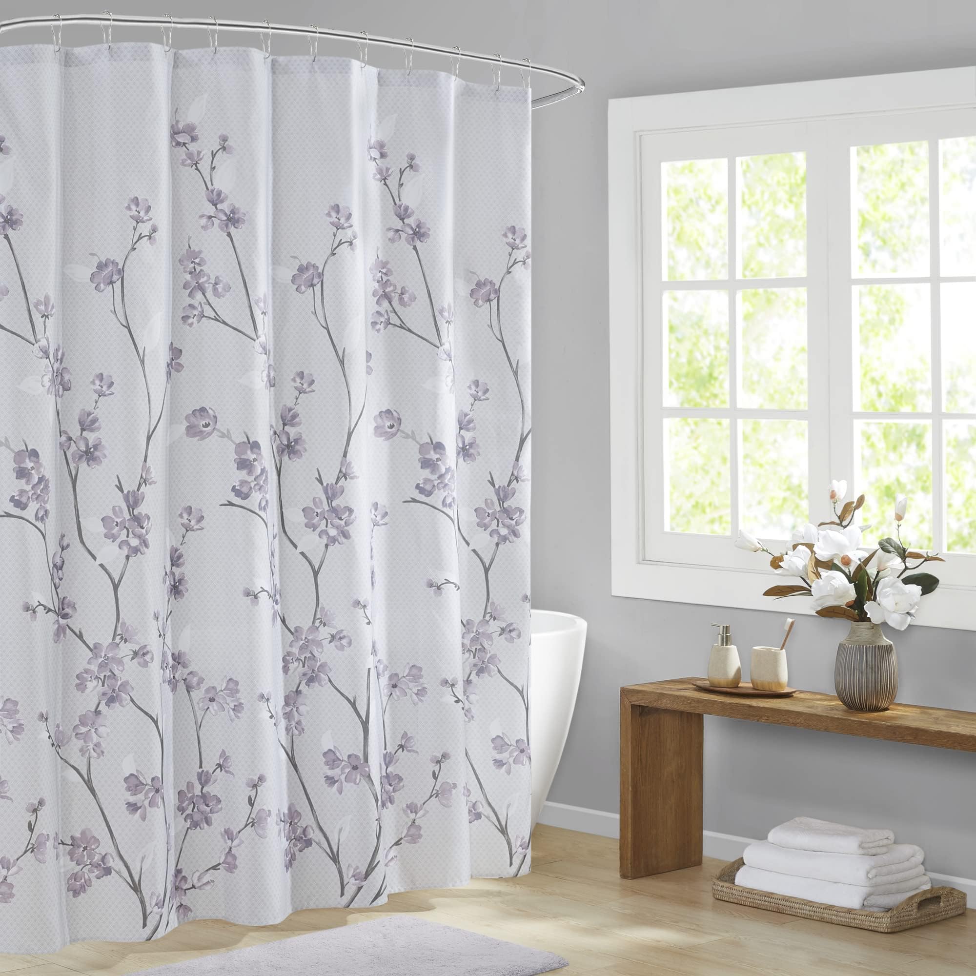 Amazon.com: MARBLE HILL Shower Curtains for Bathroom - Jasmeen 72" x 72" Machine Washable Bath ...