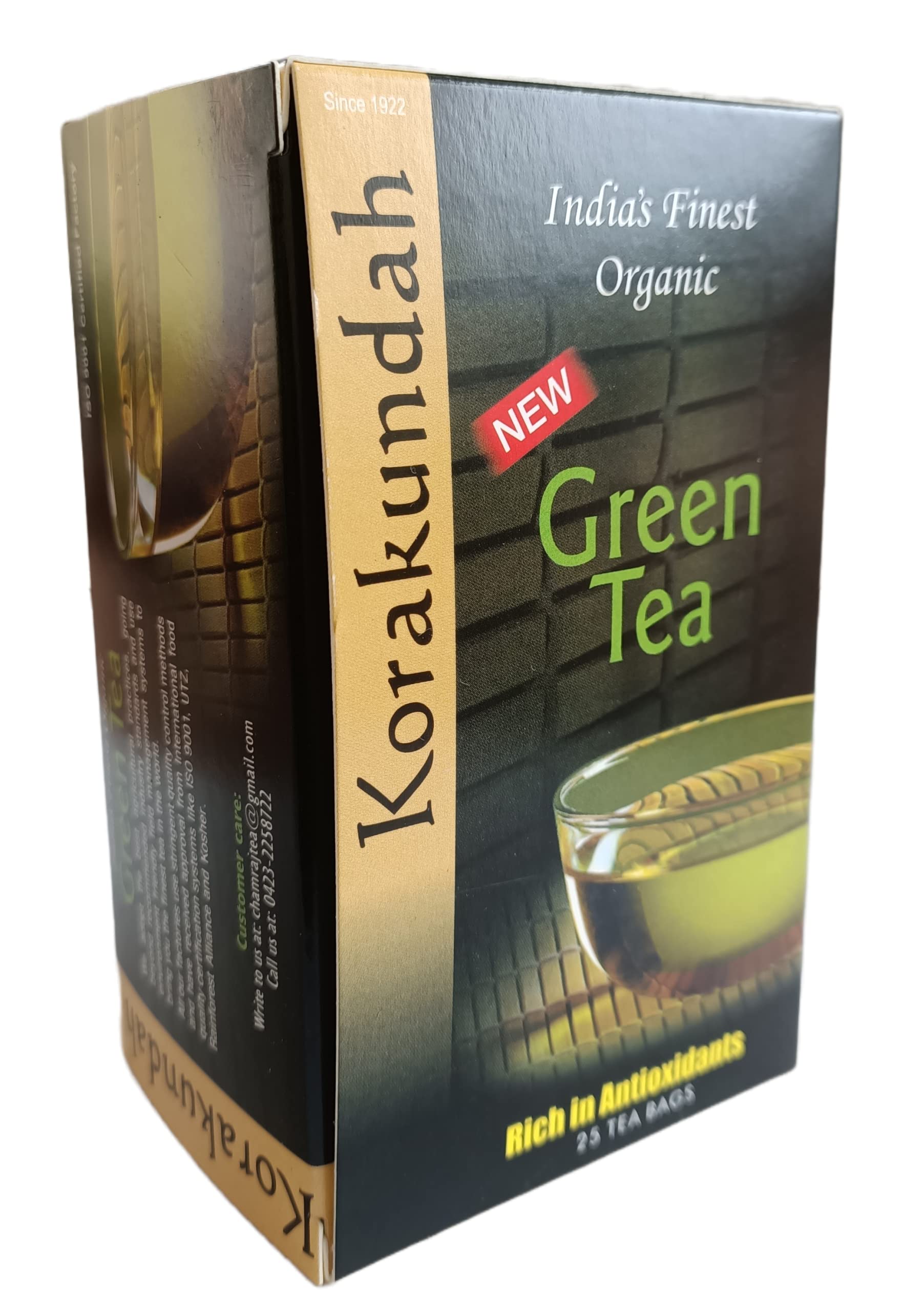 KORAKUNDAH Organic Green Tea | 25 Dip Tea Bags of 2 grams each | Pack of 1 | Total 50 g | Indias Finest Organic Tea | Chamraj Nilgiri Tea (B0BR1G4DQ8) Amazon Price History, Amazon Price Tracker