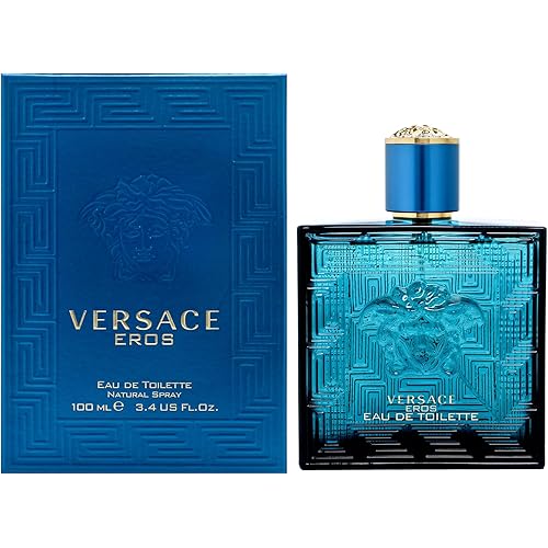 Versace Eros Eau de Toilette Spray for Men, 3.4 Fl Oz