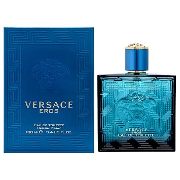 Versace Eros Eau de Toilette Spray for Men, 3.4 Fl Oz