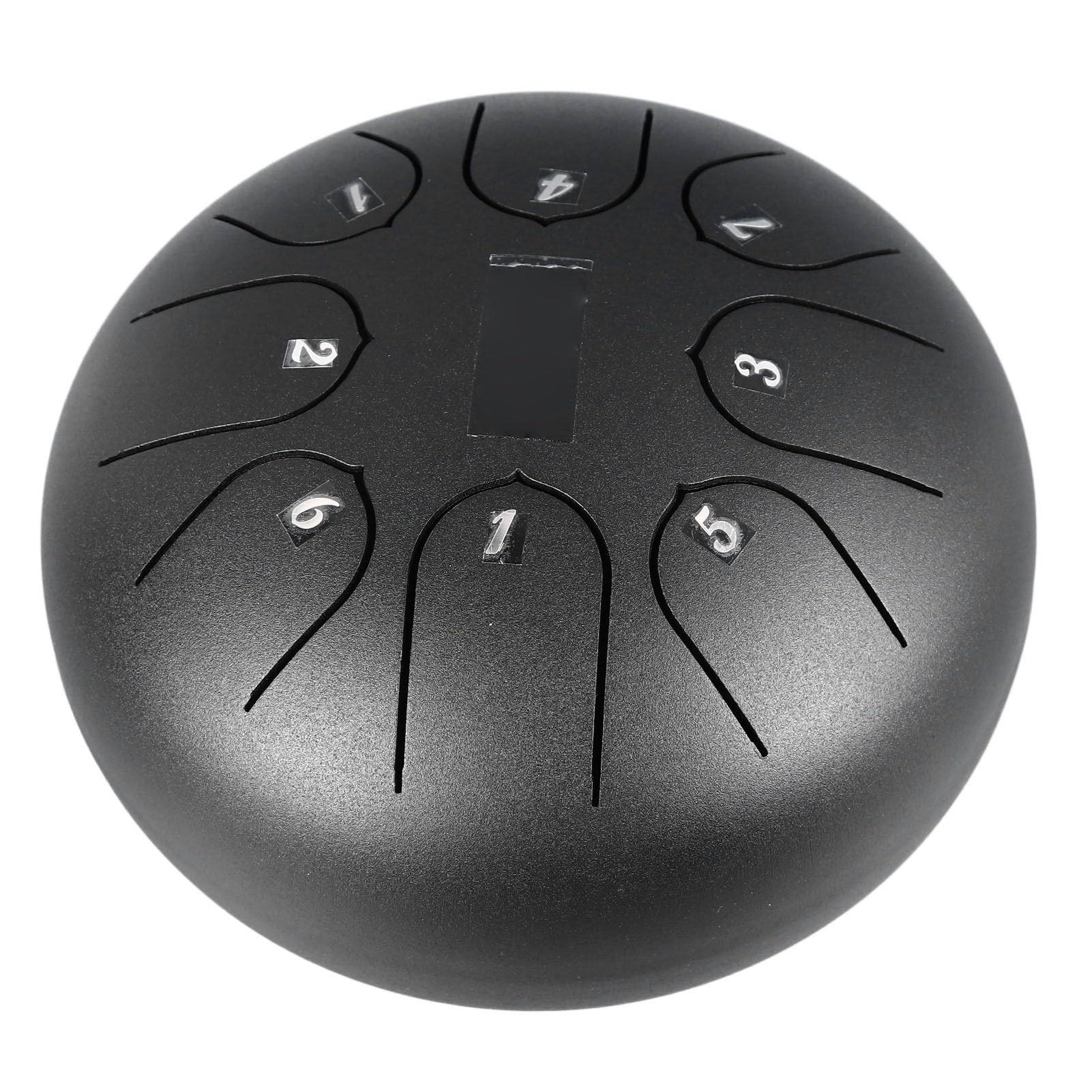 6 Inch 8 Tone Stainless Steel Tongue Drum, Steel Tongue Drum with Note Markings, Worry Free Empty Spirit Drum for Meditation and Sound Healing, Includes Drumsticks and Storage Bag