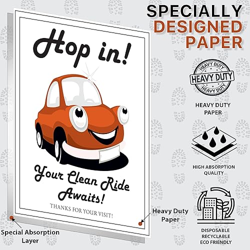 Miniatura 2 de Alfombrillas de papel para detalles de automóviles, alfombrillas desechables para autos, alfombrillas de papel para detalles, protector de