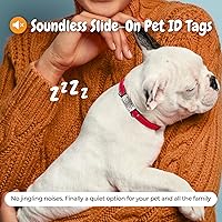 Vista 4 de Personalized QR Code Pet ID Tag – Silent Slide-On Name Tag for Dogs and Cats – Scannable Lost and Found Smart Tag – Custom Engraved Pet
