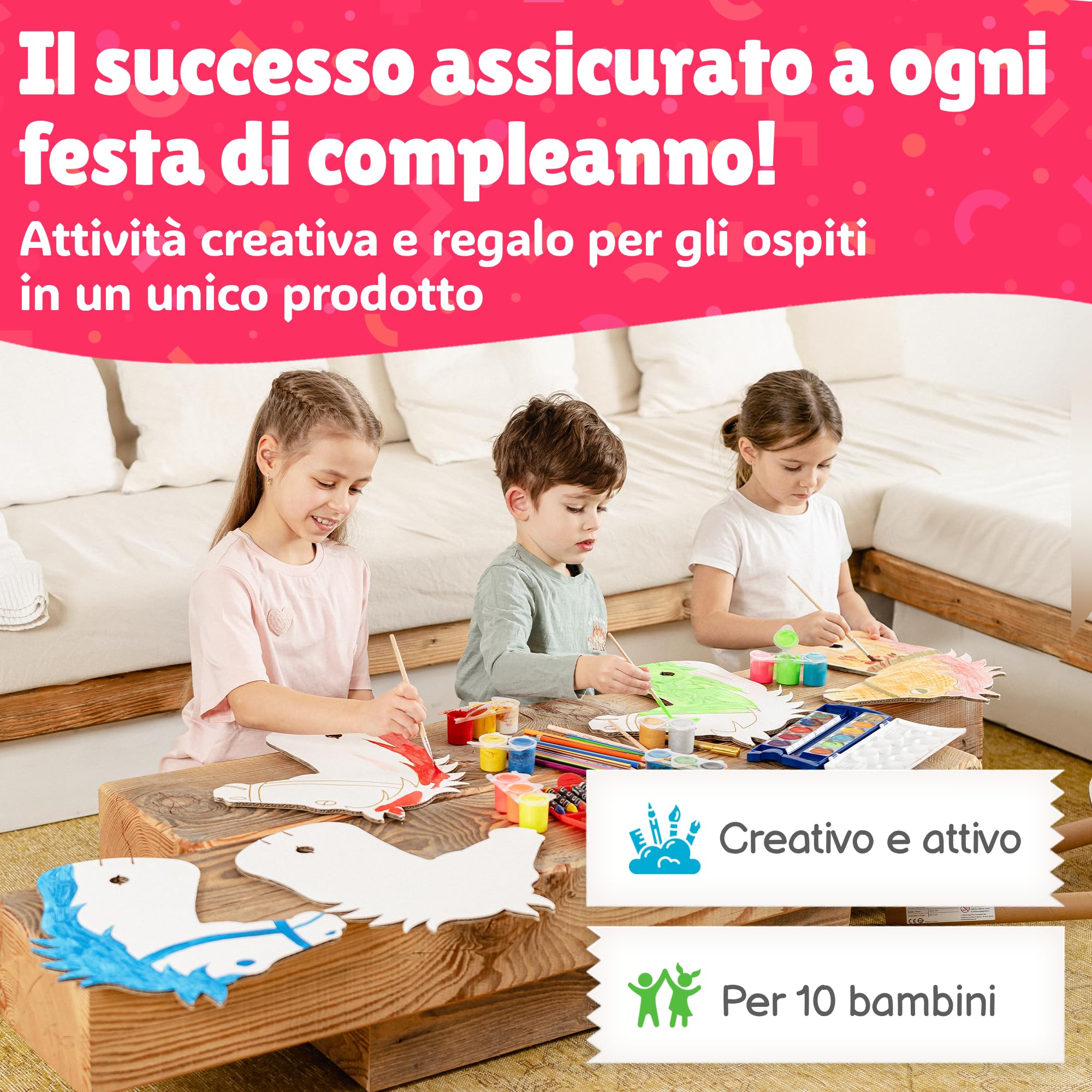 Cavallo a bastone set in cartone | 10 pezzi da dipingere per giocare | Set di cavalli da assemblare | Cavalli giocattolo per feste | La colla non è necessaria | Per compleanni dei bambini
