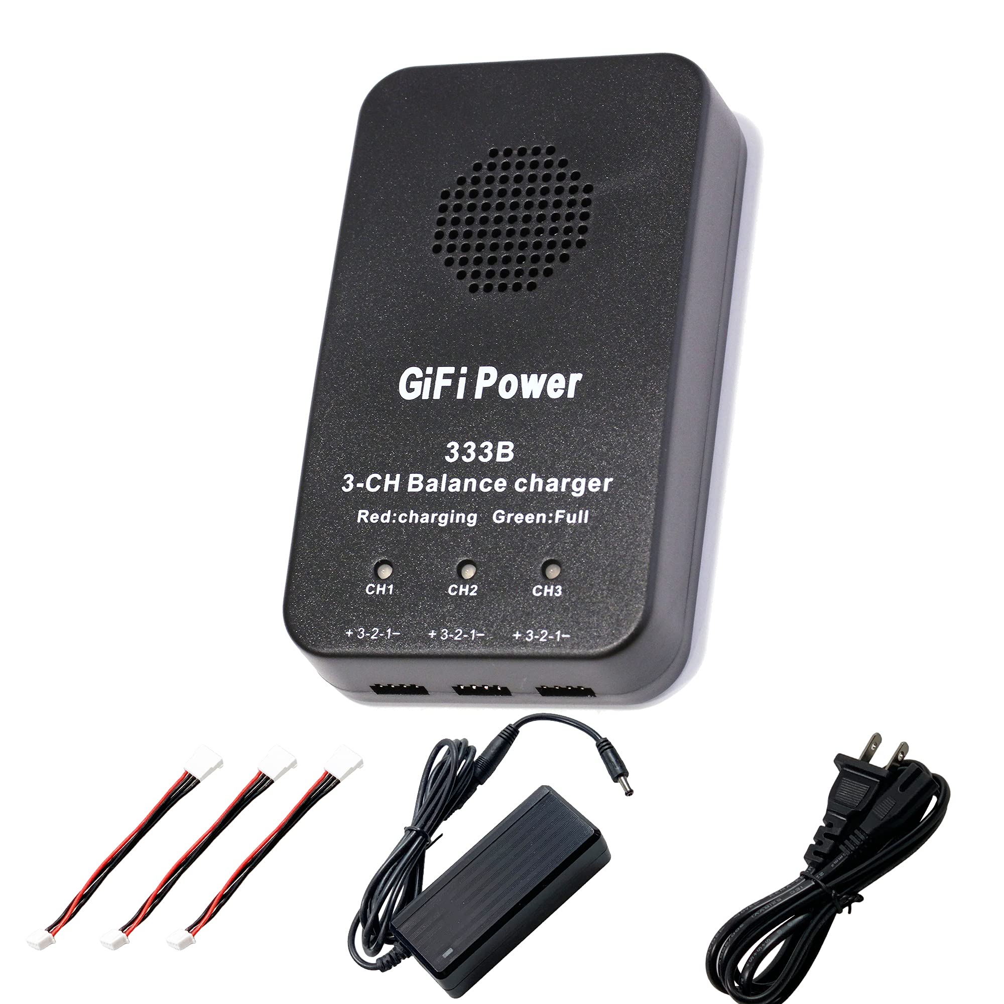 MaximalPower 3-in-1 Battery Balance Charger for Yuneec Q500 LiPo Batteries | Charging with Plug-and-Play Function Simultaneous Charge for Quick Charging (Charger & 3X 7500mAh Battery)