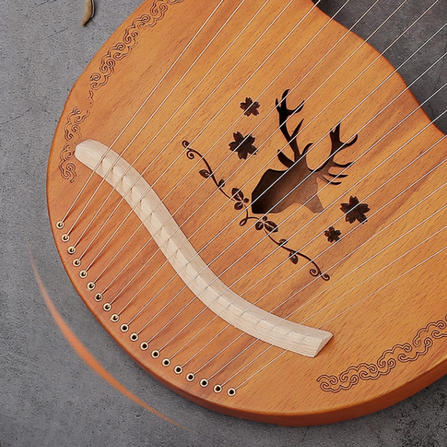 Arpa lira 16 corde in mogano, strumento lira classico retr貌, portatile, in legno massello, con borsa, corde extra e chiave accordatura, per principianti amanti della musica