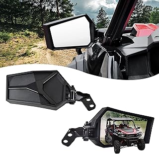 Adjustable Rearview Side Mirrors for Polaris General XP 1000, SAUTVS Folding Clear Rear View Side Mirrors for Polaris General 1000/ 4 1000 / XP 1000 / XP 4 1000 2016-2023 Accessories(2PCS)