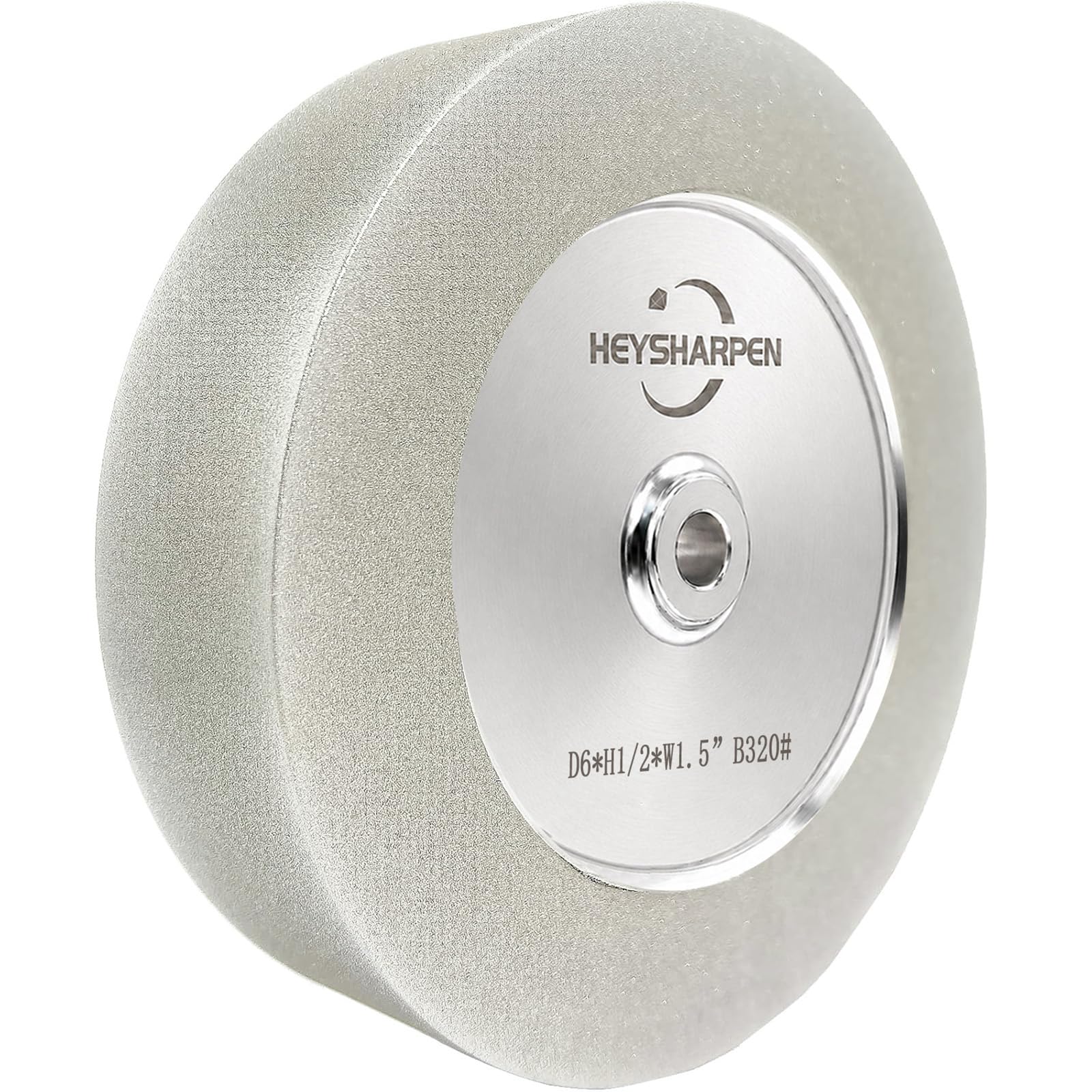 Mega Square CBN Grinding Wheel 6 inch 180 Grit,1.5” Wide,1/2” Arbor,for Sharpening Woodturning and HSS Tools,Suitable for Most 6-inch Bench Grinders(