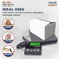 Vista 5 de American Weigh Scales Digital Shipping Scale Highly Accurate Multifunctional Postal Package & Luggage Weighing Scale 110 lbs x 0.1 oz Backlit