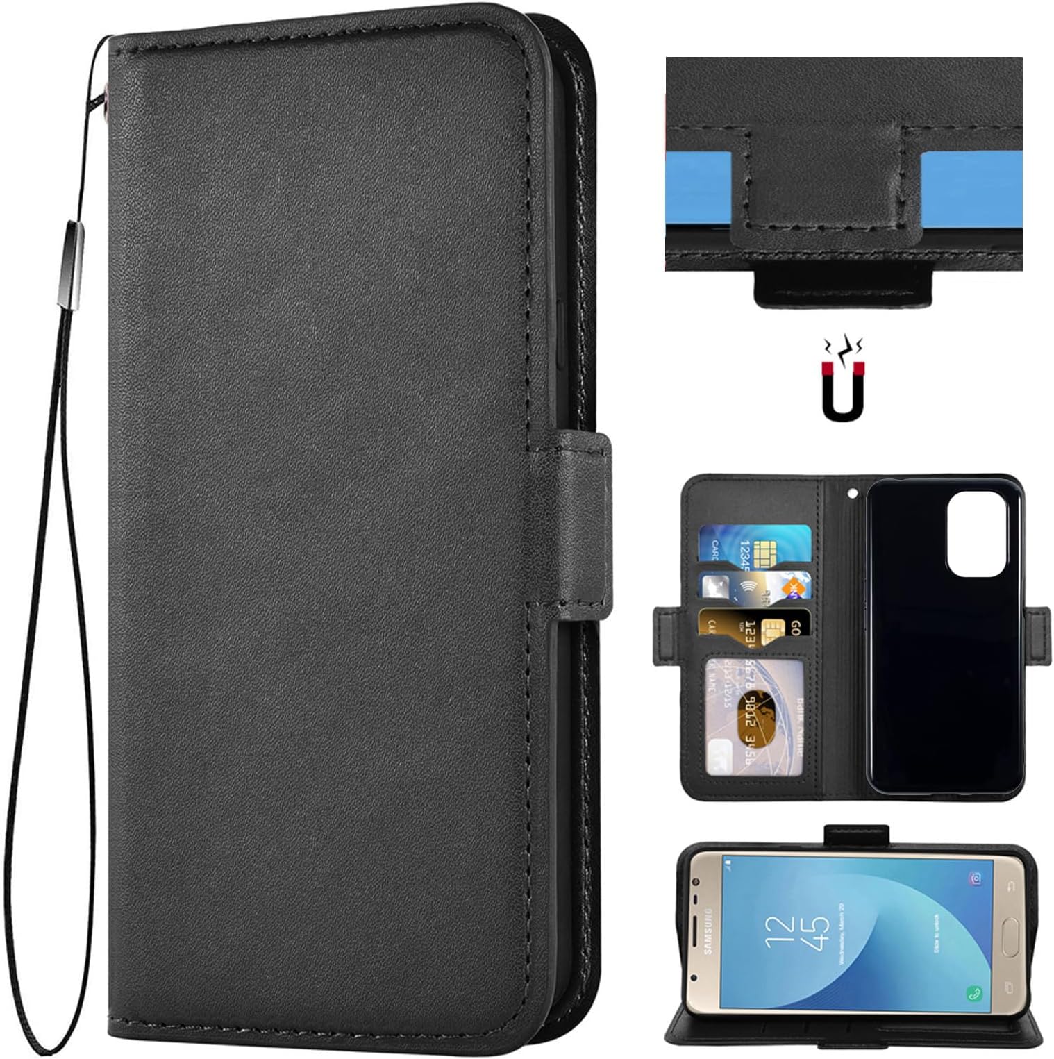 Custodia Flip in Tessuto Oxford e Pelle PU Compatibile con Doro 8100