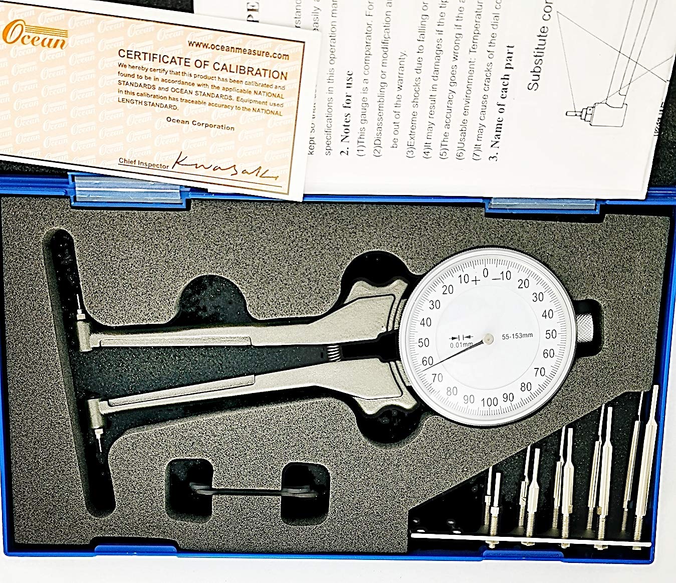 Inside Groove Caliper 55153mm Reading 0.01mm Amazon.in Industrial