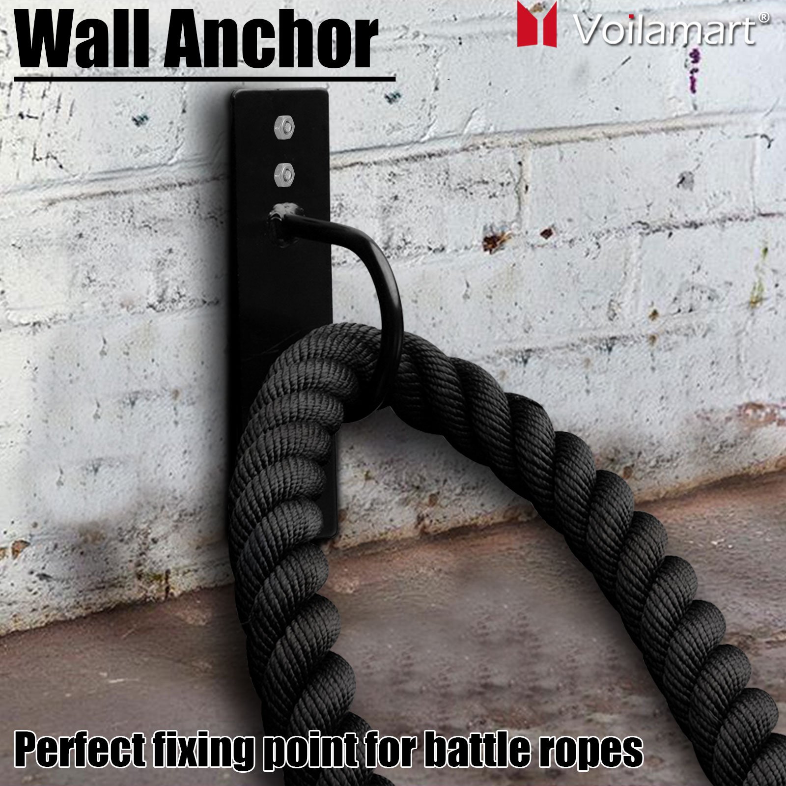 Voilamart 9m 30ft Battle Rope 38mm Exercise Undulation