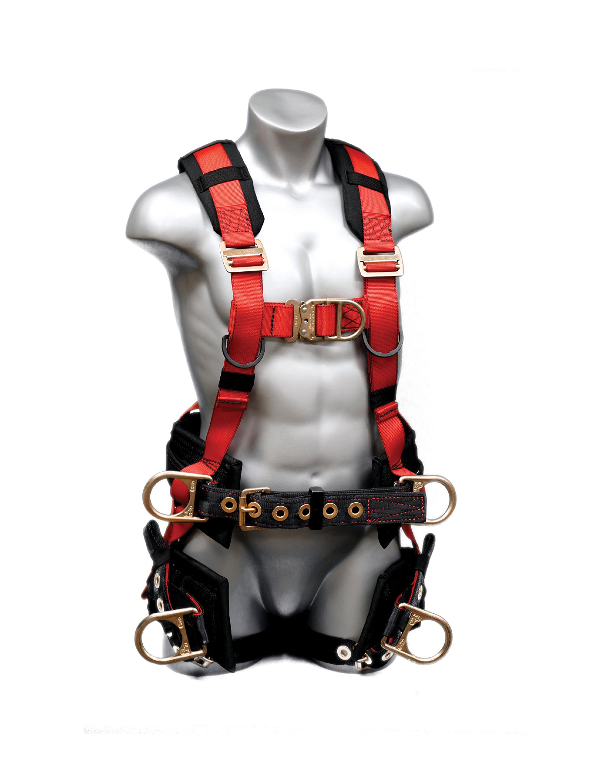 Elk River 66614 EagleTower Polyester/Nylon LE 6 D-Ring Harnesses with Quick-Connect Buckles, X-Large