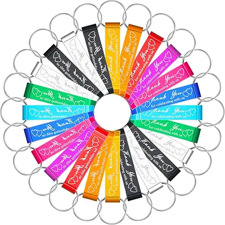100 Pcs Colorful Bottle Opener Keychain - Wedding, Party, Baby Shower, Graduation Gifts for Guests