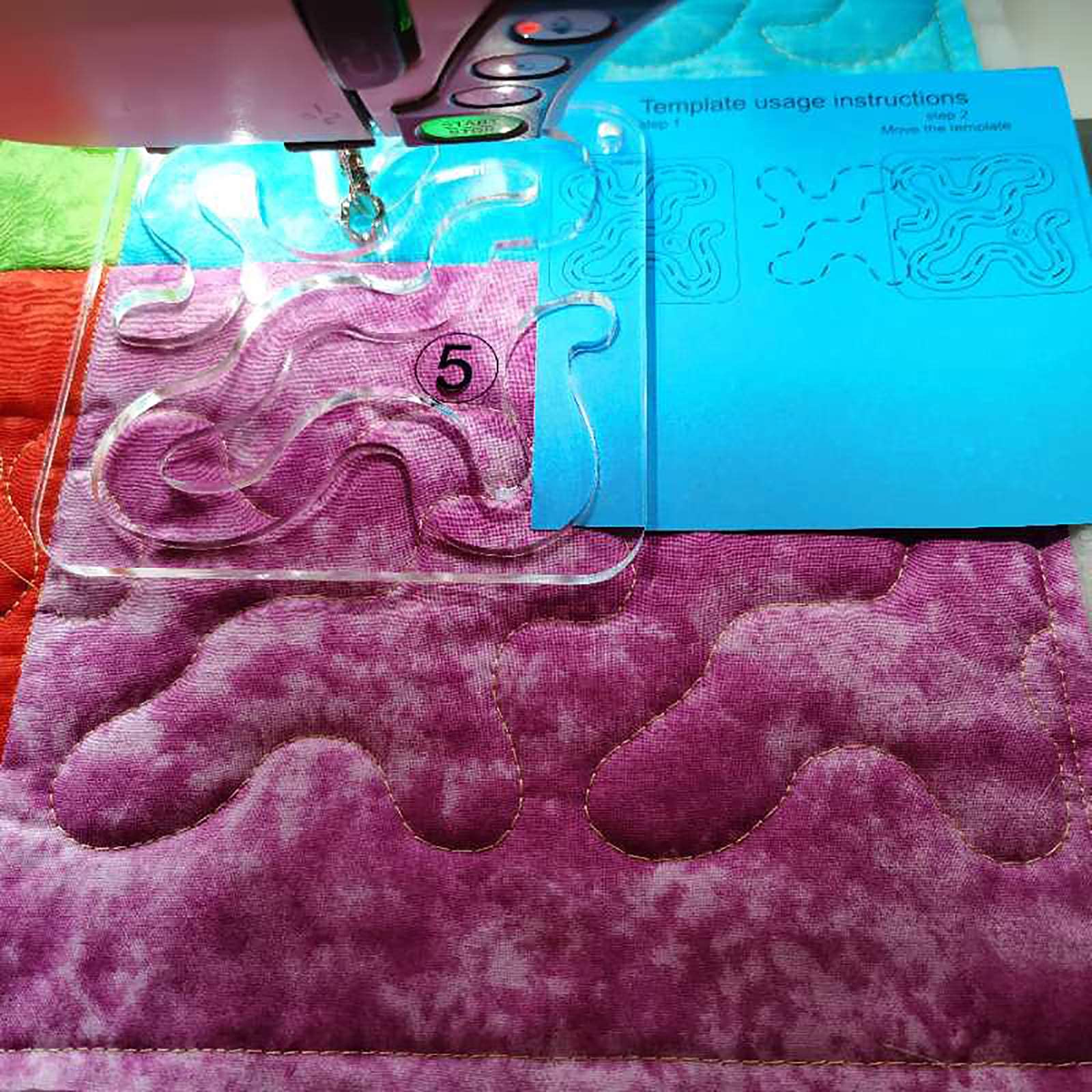 Set Per Trapuntatura A Movimento Libero - 10 Righelli + 9 Piedini + Accessori, Per Macchine A Gambo Basso