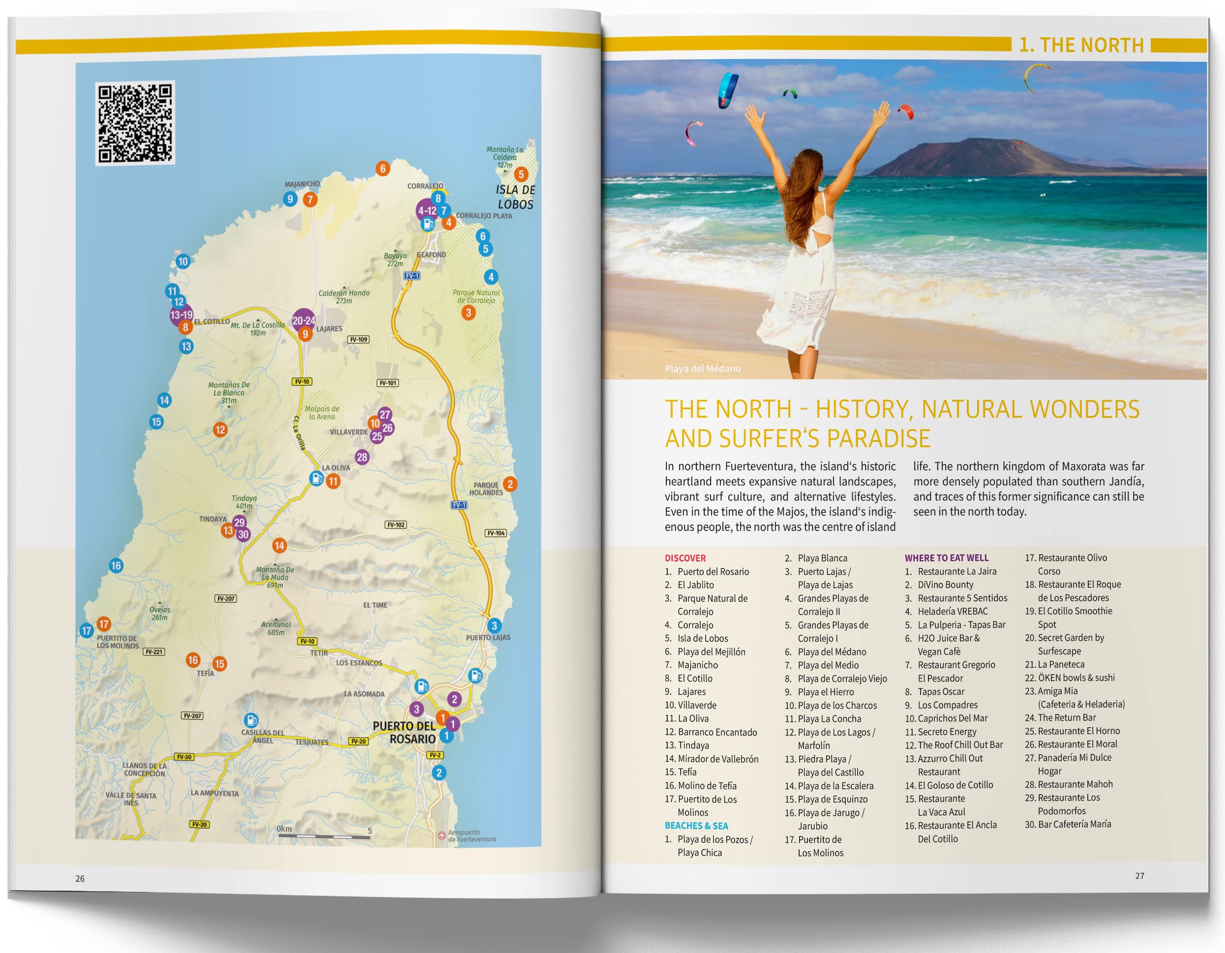Magical Fuerteventura – Travel Guide Book with Personal Insider Tips. Your guide to heavenly beaches, mystical desert landscapes, and culinary delights. Including Lanzarote Day Trip | Online Maps