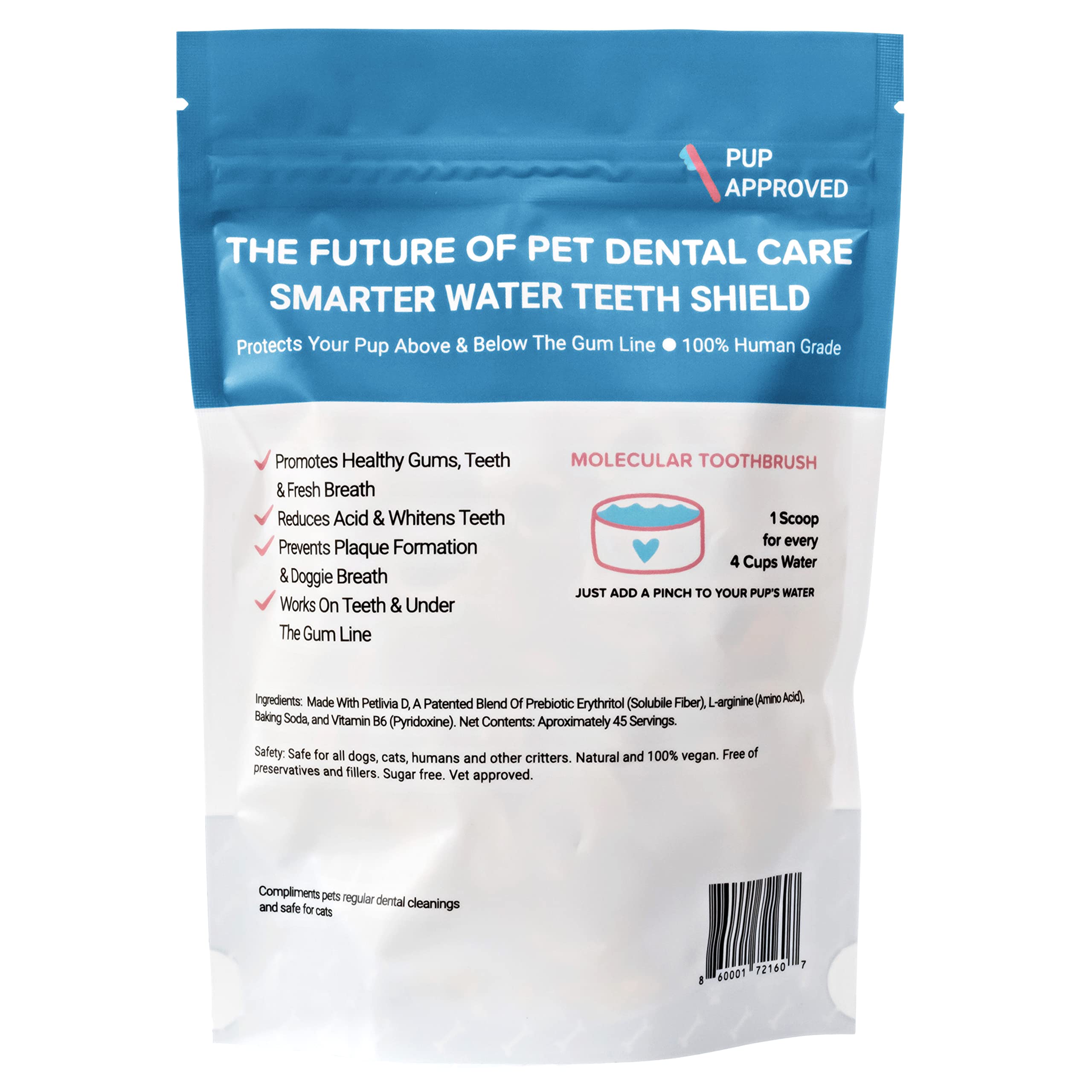 Furpeeps Dog & Cat Dental Care Powder Water Additive – 45 Servings, Dog Breath Freshener, Natural Plaque & Tartar Remover, No-Brush Oral Hygiene for Puppies, Seniors & Multi-Pet Homes, Vet Recommended - image 7