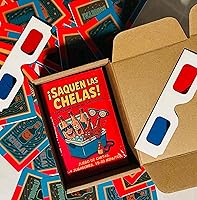 Vista 4 de Saquen Las Chelas! – Juego de cartas para beber y Tomar en español 55 cartas + 4 gafas 3D Juego de Fiesta y mesa para adultos