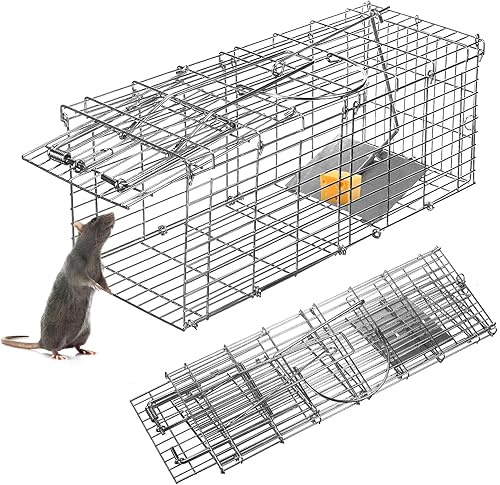 Trampas para ratones, trampa para ratas, plegable, trampa para ardillas vivas, trampa para roedores pequeños, trampa de animales para exteriores,