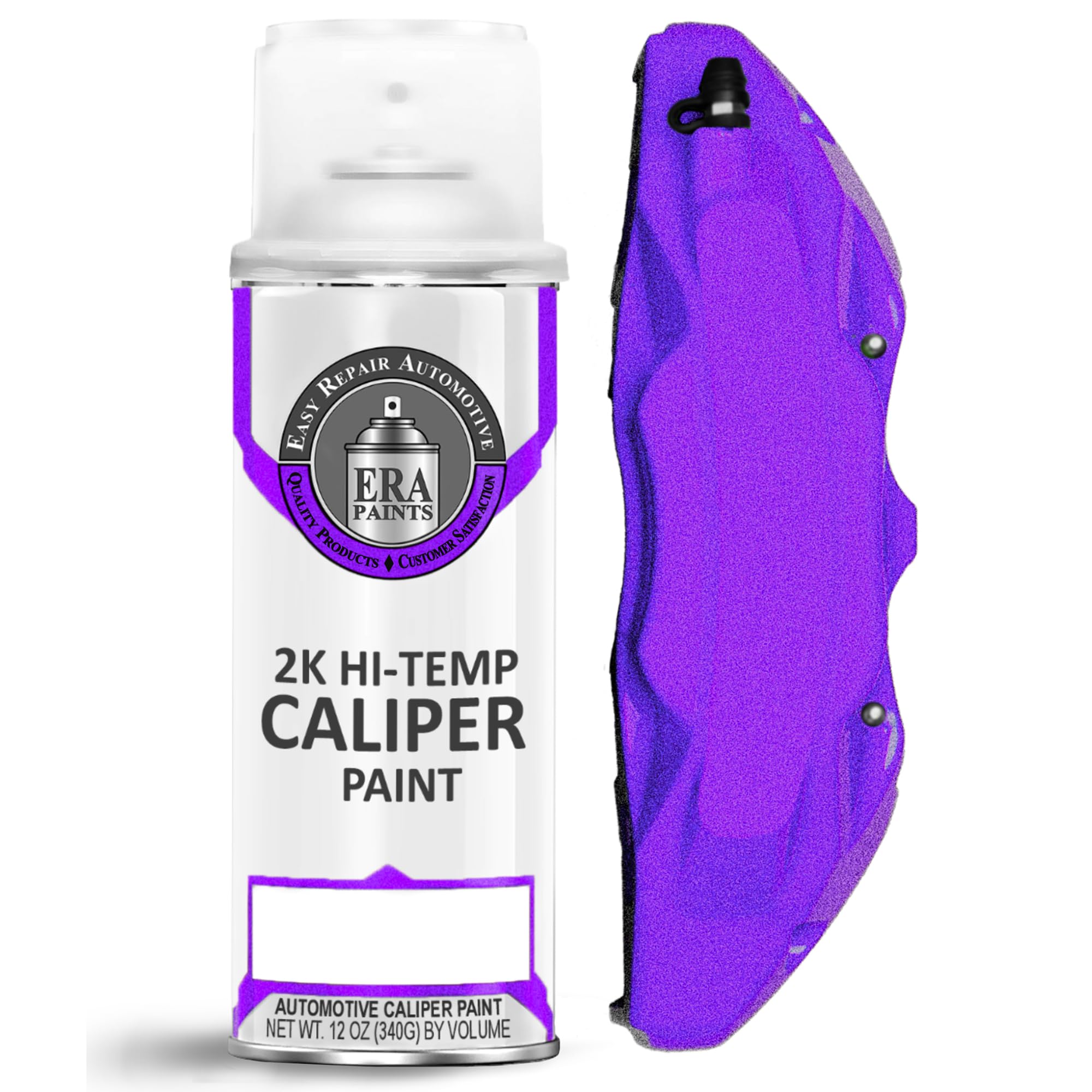 ERA Paints Amethyst Purple Metallic Brake Caliper Paint With Omni-Curing Catalyst Technology - 2K Aerosol Glossy Finish High Temp Resistance & Extreme Durability Against Color Fade & Chemicals