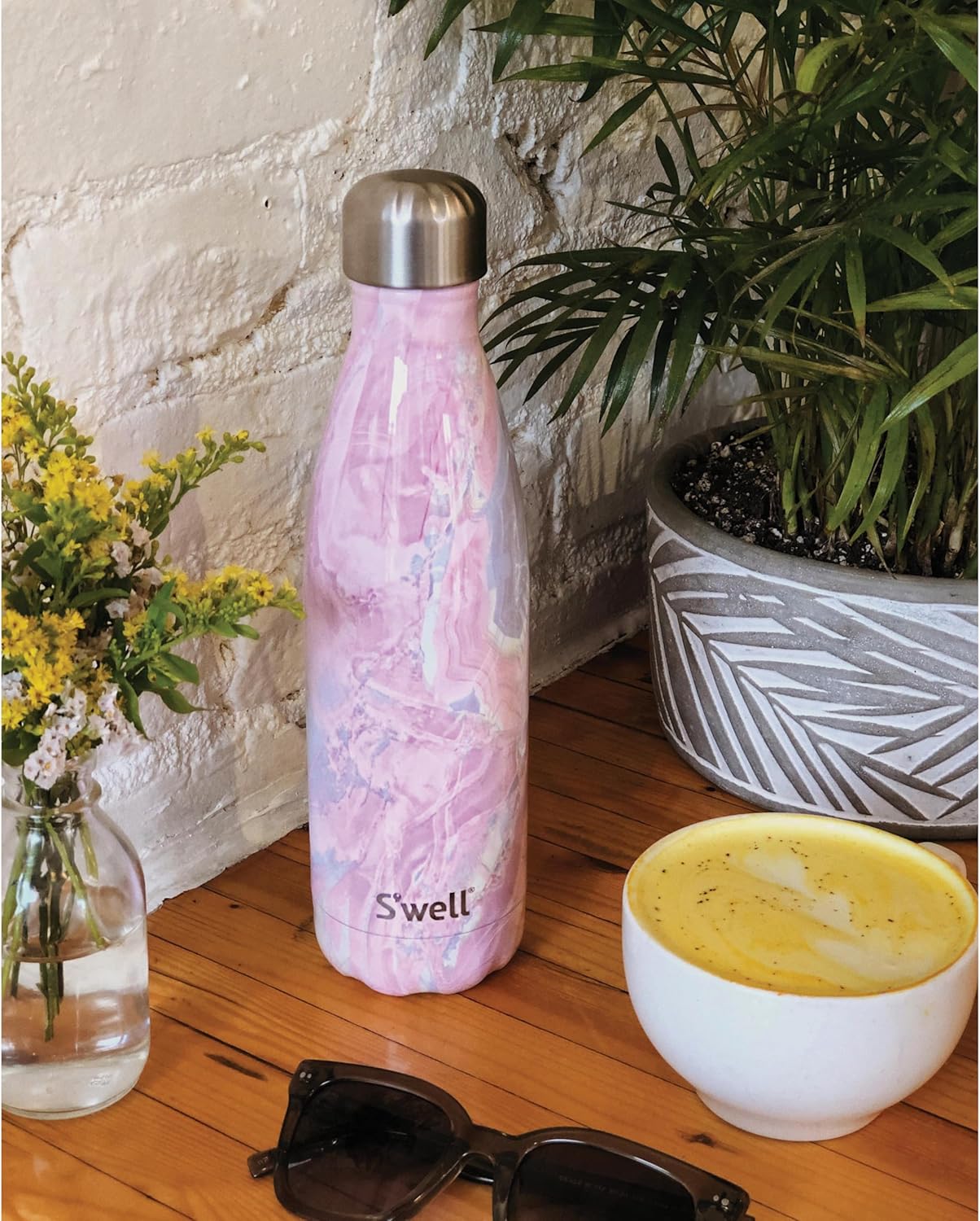 S’well Stainless Steel 17oz Water Bottle, Geode Rose Color, Triple-Layer Vacuum Insulated to Keep Drinks Cold 36 Hours and Hot 18 Hours, BPA Free - Image 2