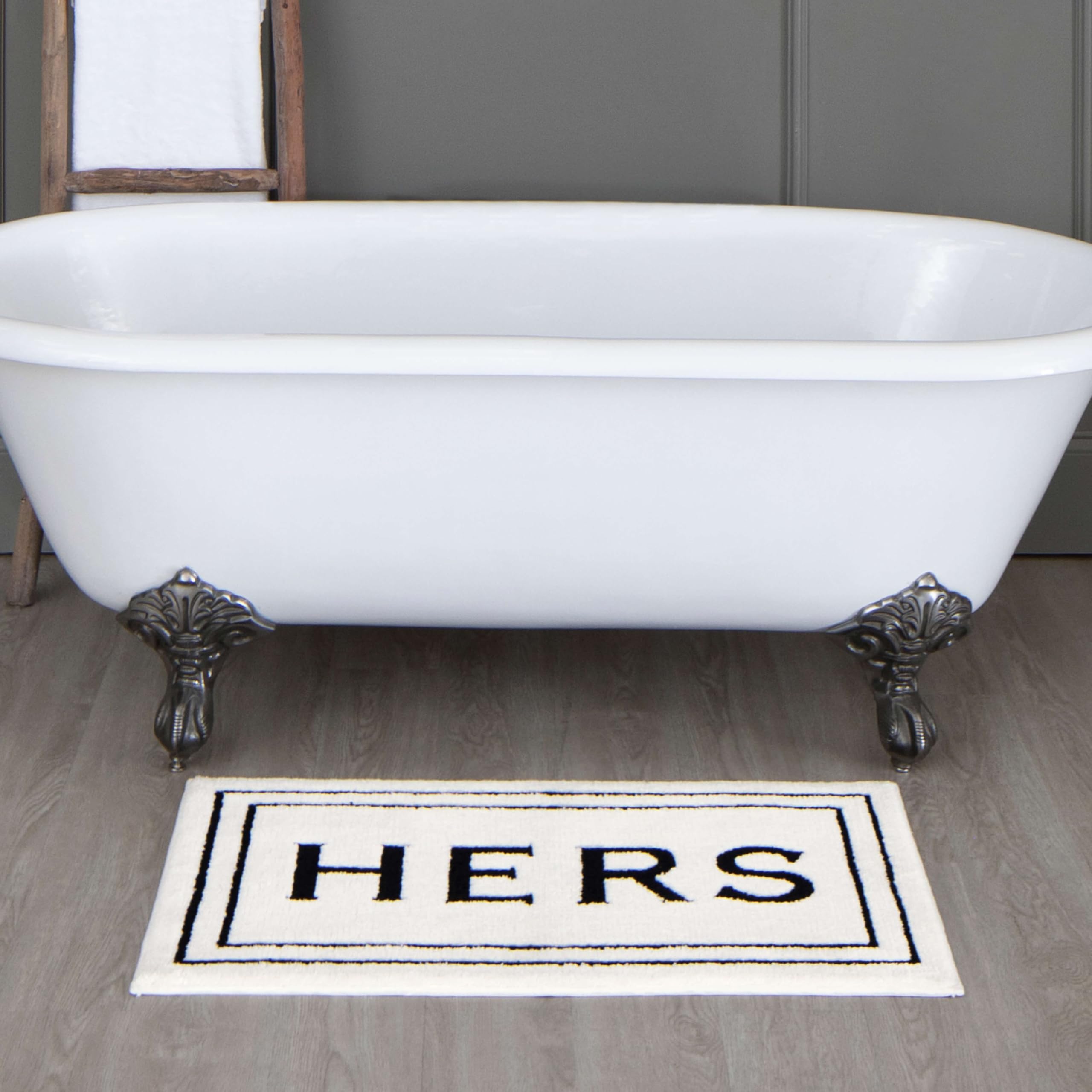 Mohawk Home Hers Casual Novelty; Solid Cream 1' 5" X 2' Bath Mat Perfect for Bathroom