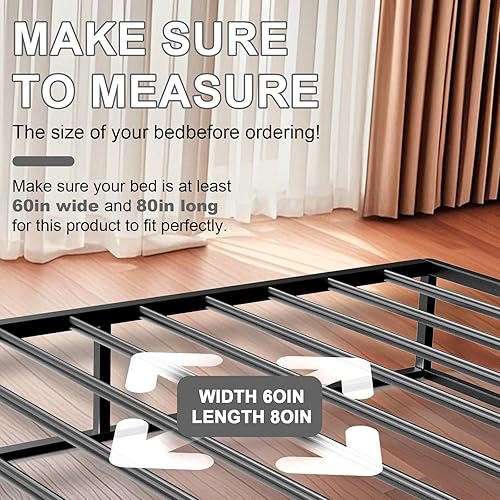 Miniatura 5 de Imperius Caja de Muelles Plegable, 10MM, Soporte de Cama Noodles Planos, Tamaño Queen 60x80 Pulgadas Ligera y Delgada, Transpirable, Minimiza el