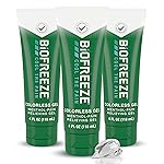 Biofreeze Pain Relief Gel for Knee, Neck, Hip, Joint, Shoulder, & Simple Backache, Arthritis Pain Reliever, Sore Muscle Relief, Colorless Menthol Gel 4 Fl Oz (Pack of 3)