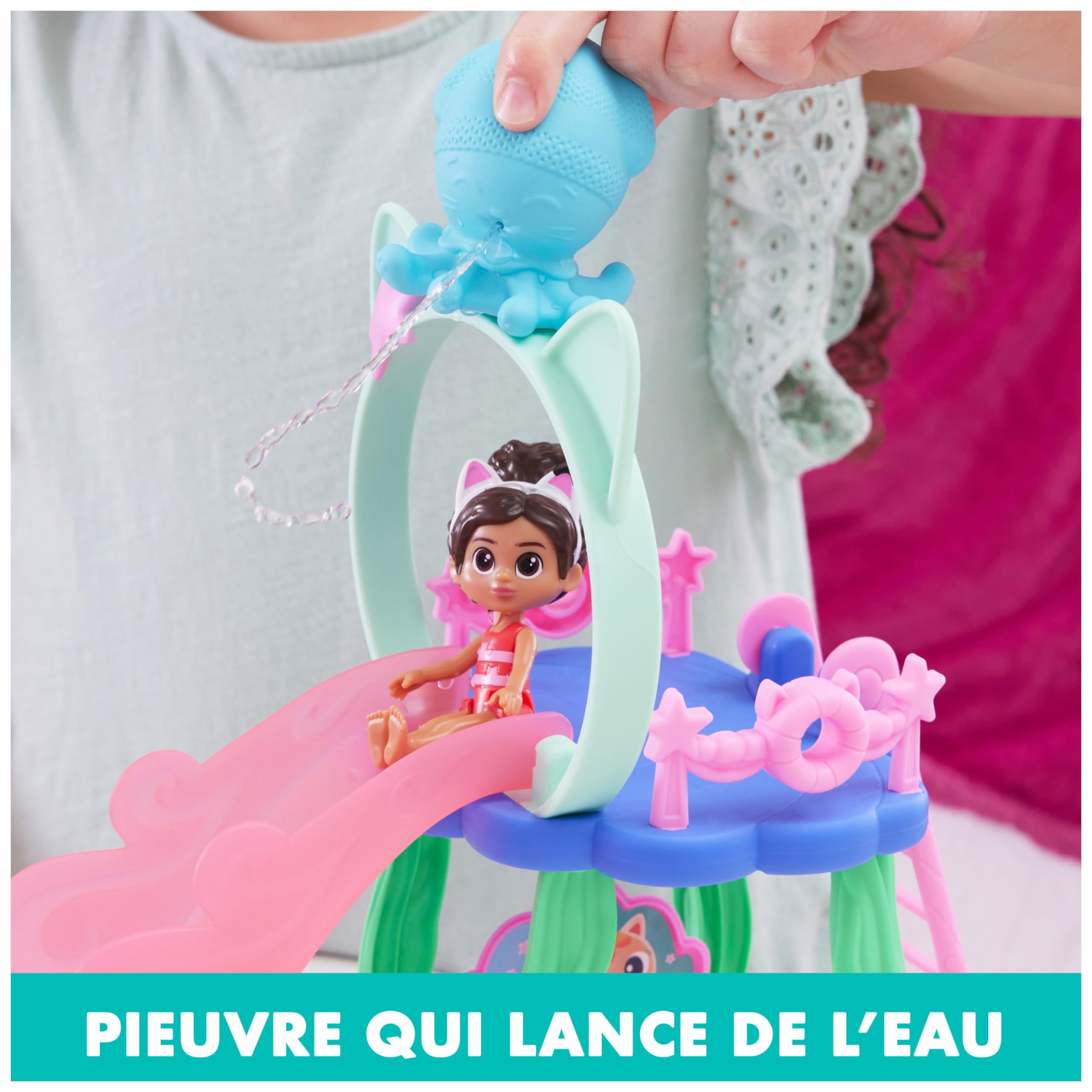 Gabby et la Maison Magique - Gabby Dollhouse - Piscine - 2 Figurines Et Accessoires - Queues de Sirène Qui Changent de Couleur - Dessin Animé Jouet Maison De Poupée - Jouet Enfant 3 Ans Et +