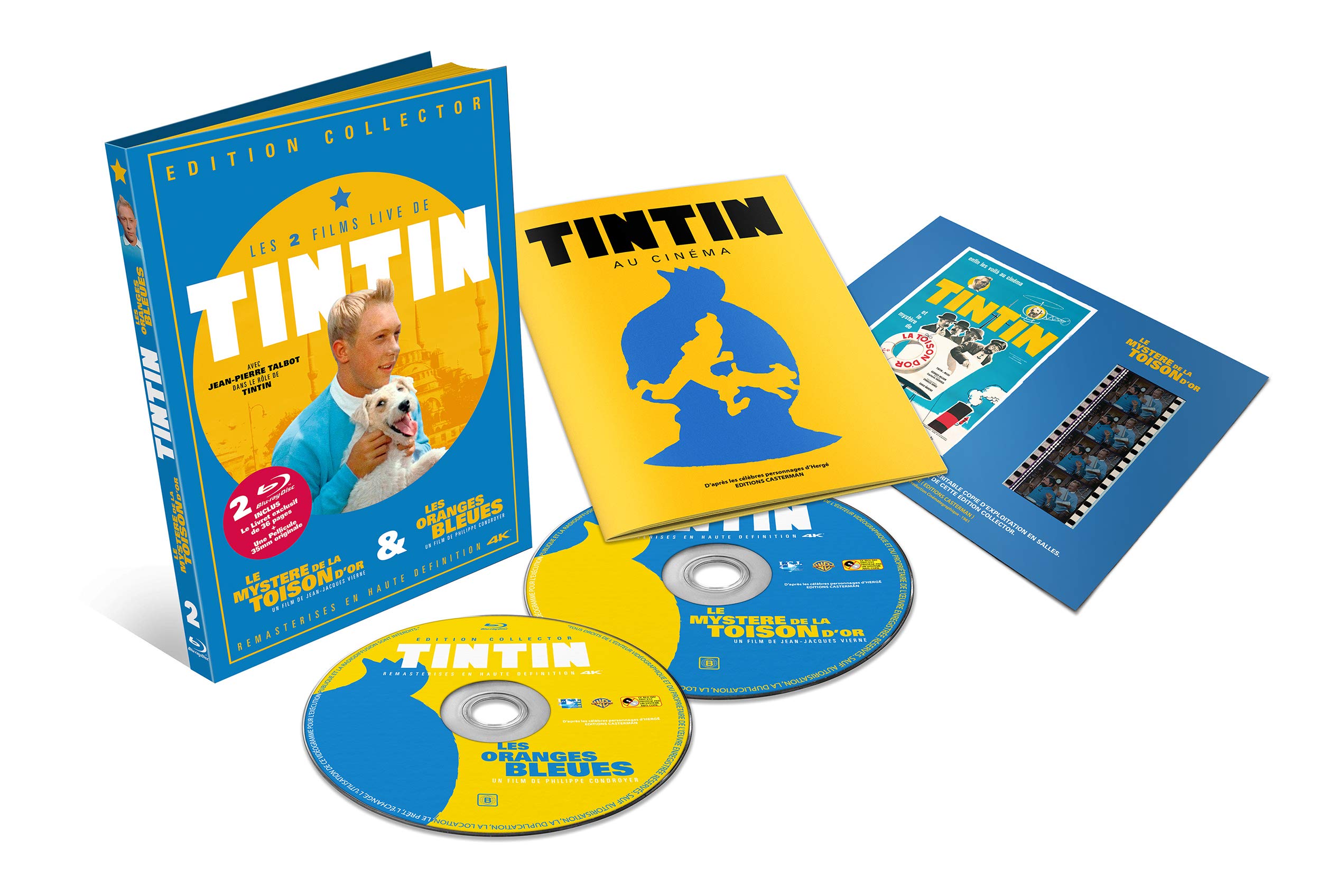Tintin, coffret de 2 films - Les Oranges Bleues et Le Mystère de la Toison d'Or - Coffret Blu-Ray [Édition Collector - Boîtier Mediabook]