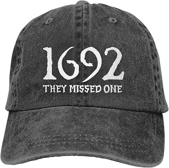 Salem 1692 They Missed One Baseball Hat Vintage Washed Cap Witch Halloween Caps Adjustable Strap for Men Women