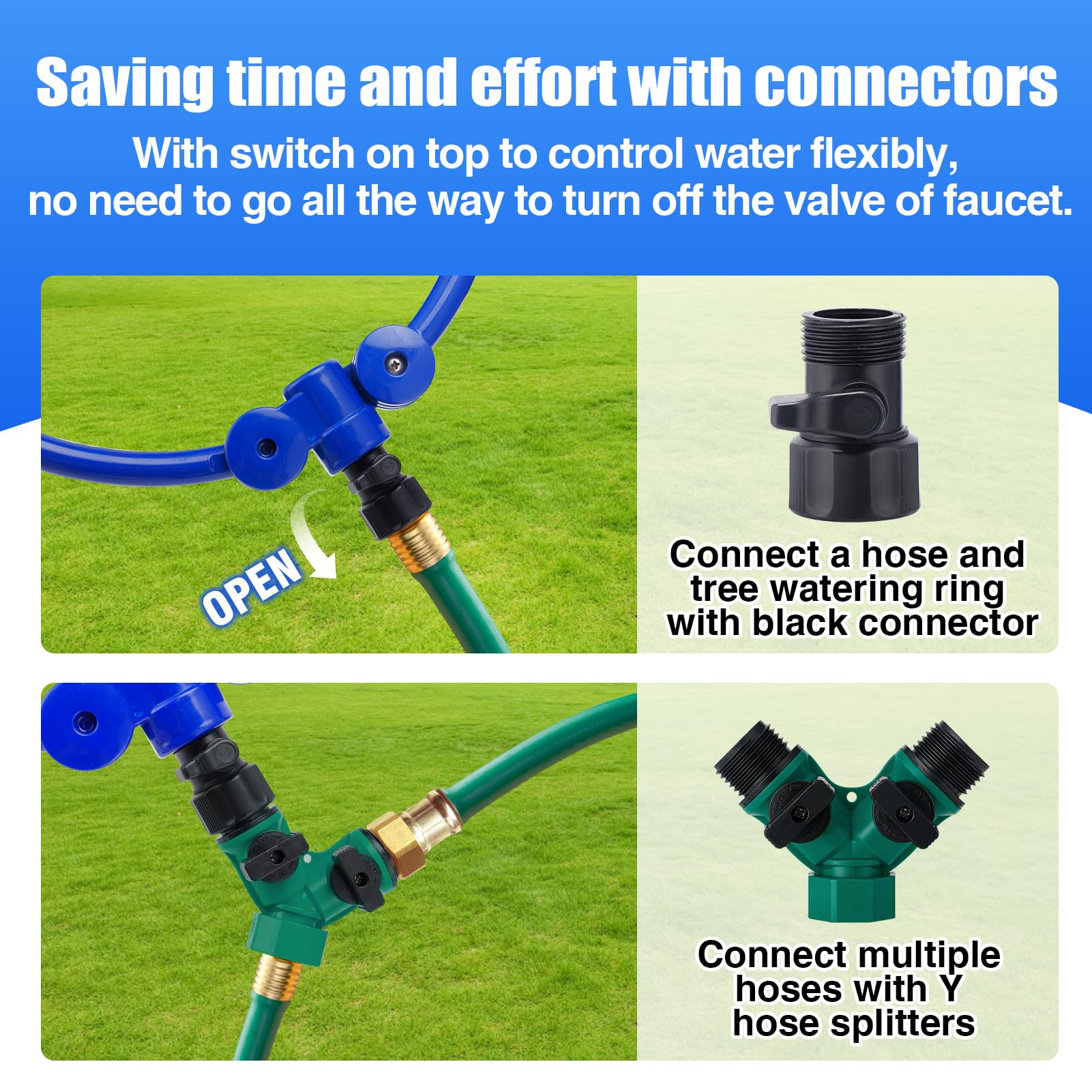 Hard Plastic Tree Watering Ring 4 Pcs Tree Watering Rings - 360° Deep Root  Irrigation System With Hose Splitter Tree Watering Ring Home Depot, image size:1601x1601