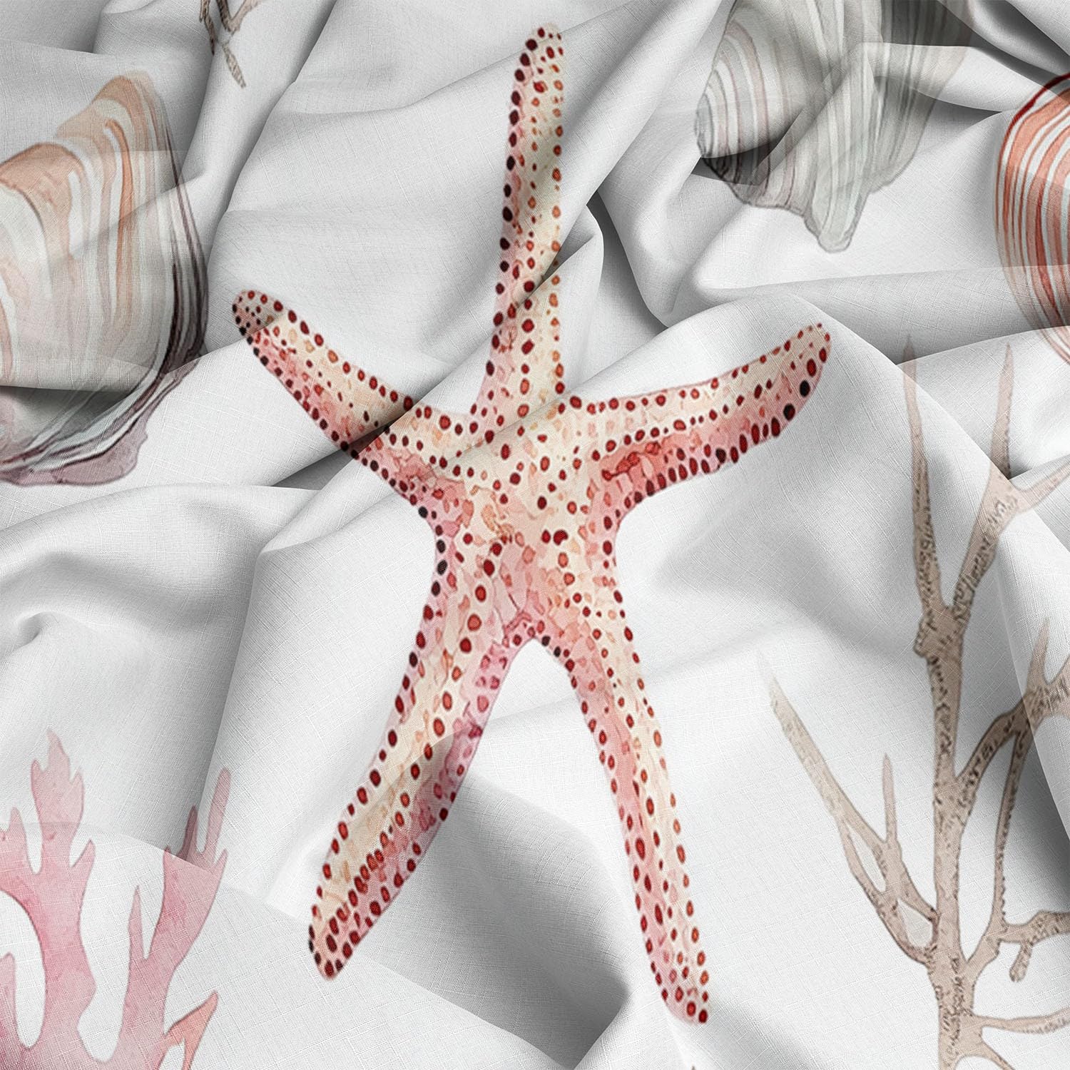 Funda Nordica Infantil para Cama 90 Concha De Estrella De Mar De Acuarela 3D Funda de Microfibra Polialgodón para Edredón 150x200 cm, Suave y Transpirable Juego de Funda Nordica