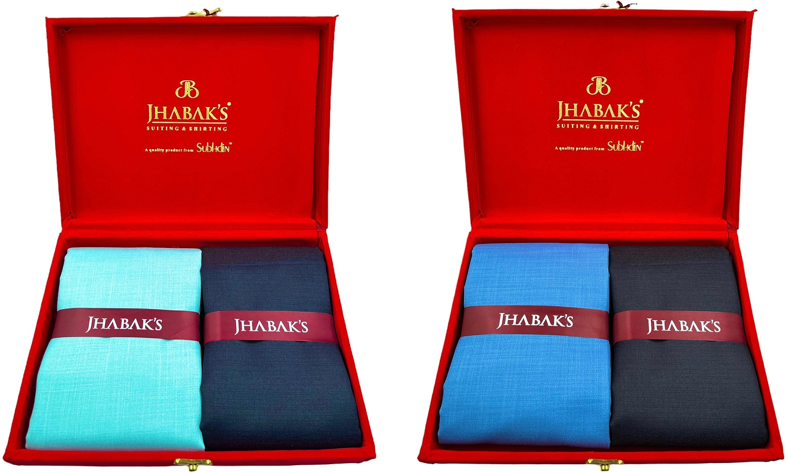 jhabak's Unstitched Premium Cotton Blend Solid Shirt & Trouser Fabric - 2.25 Meter Shirt Cloth - 1.30 Meter Pant Piece (Pack of 2) G-picture-29