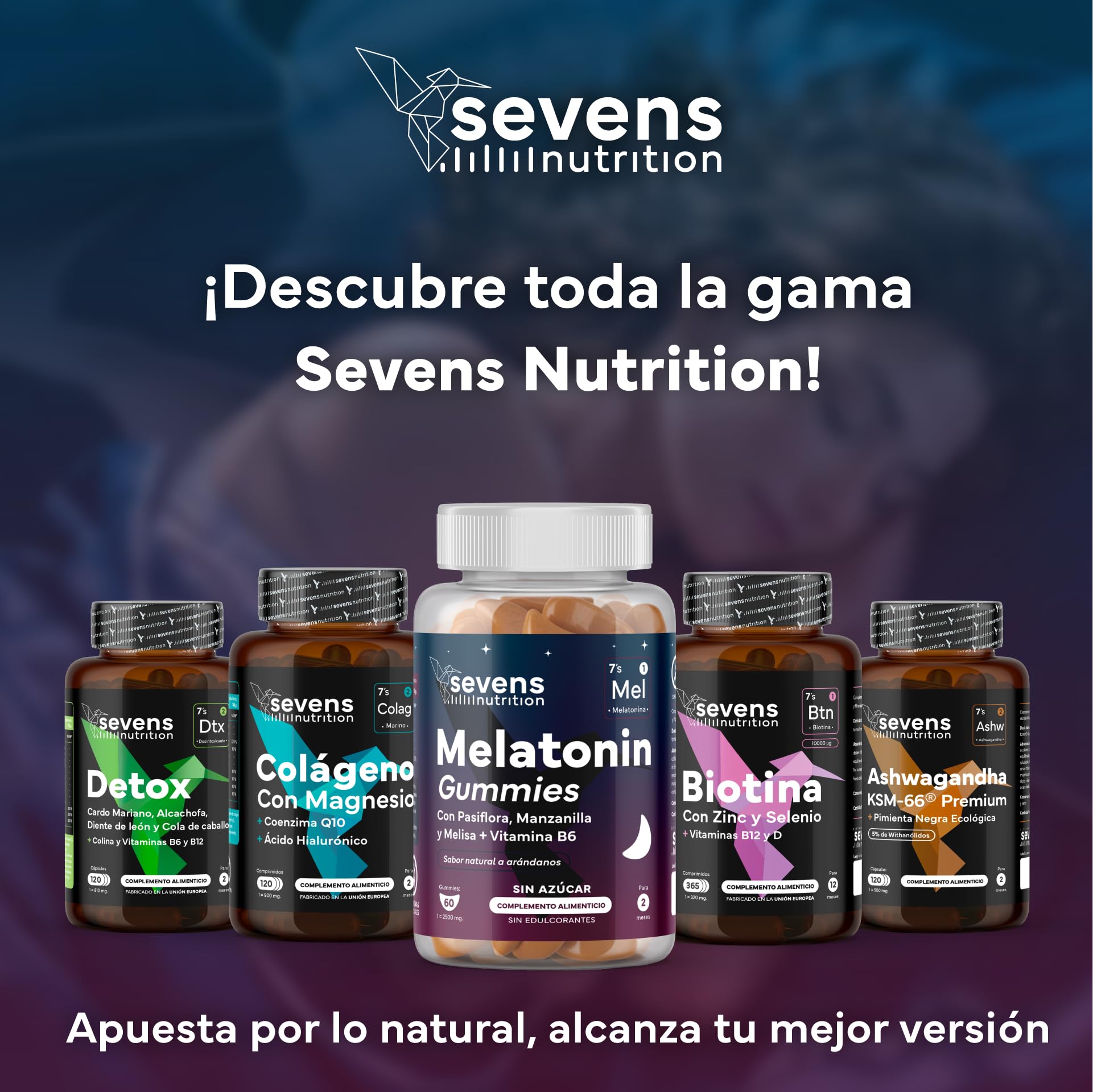 Melatonina Gominolas - Pack Ahorro x2 - Sin Azucar ni Edulcorantes - Gominolas para Dormir Bien - Pasiflora, Manzanilla, Melisa y Vitamina B6 - Sabor Natural a Arándano - Pack de 2x60 Gummies Veganas