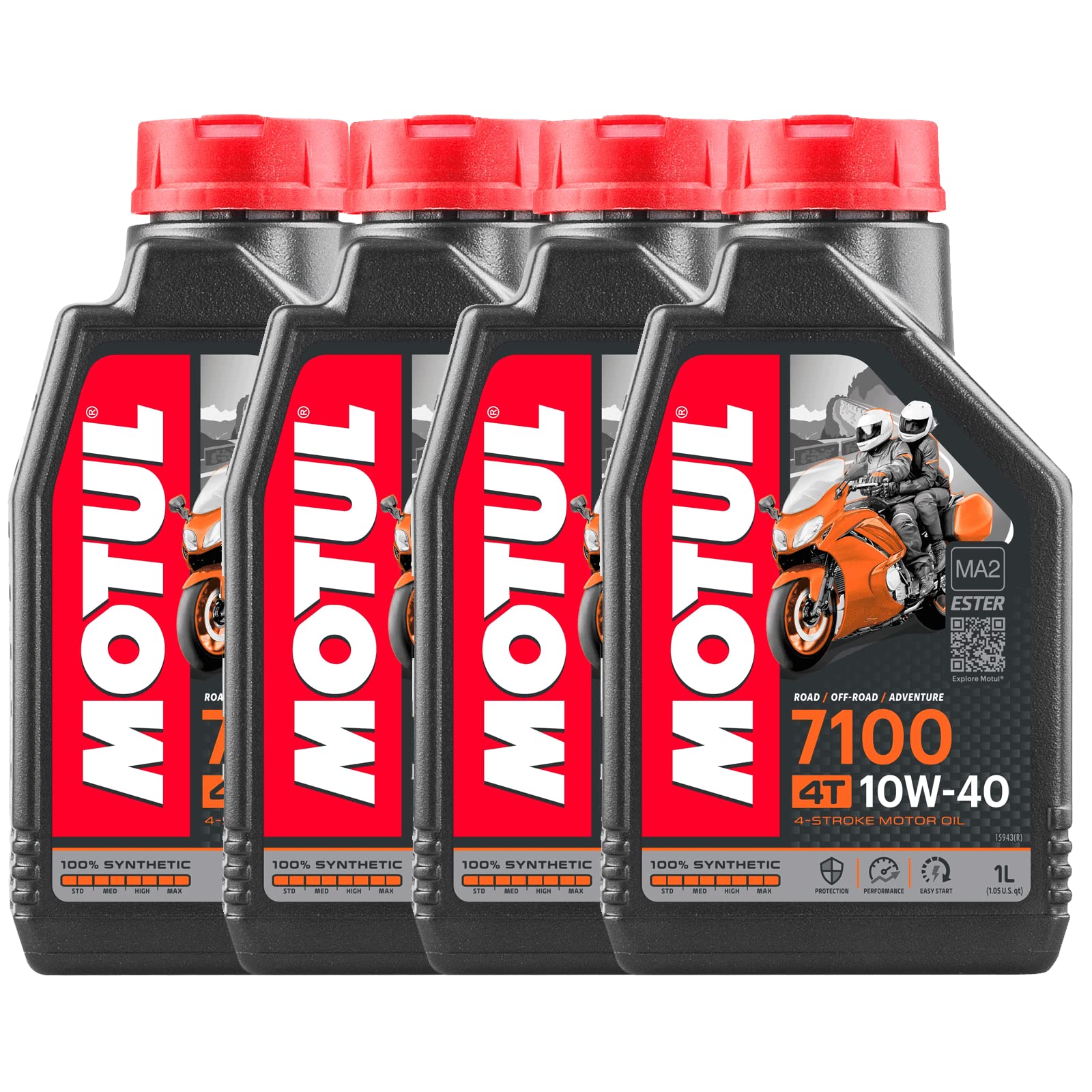 4 LITRI LT OLIO 7100 10W40 MOTO SCOOTER 100% SINTETICO 4 TEMPI JASO T903 MA2 TAGLIANDO MOTO