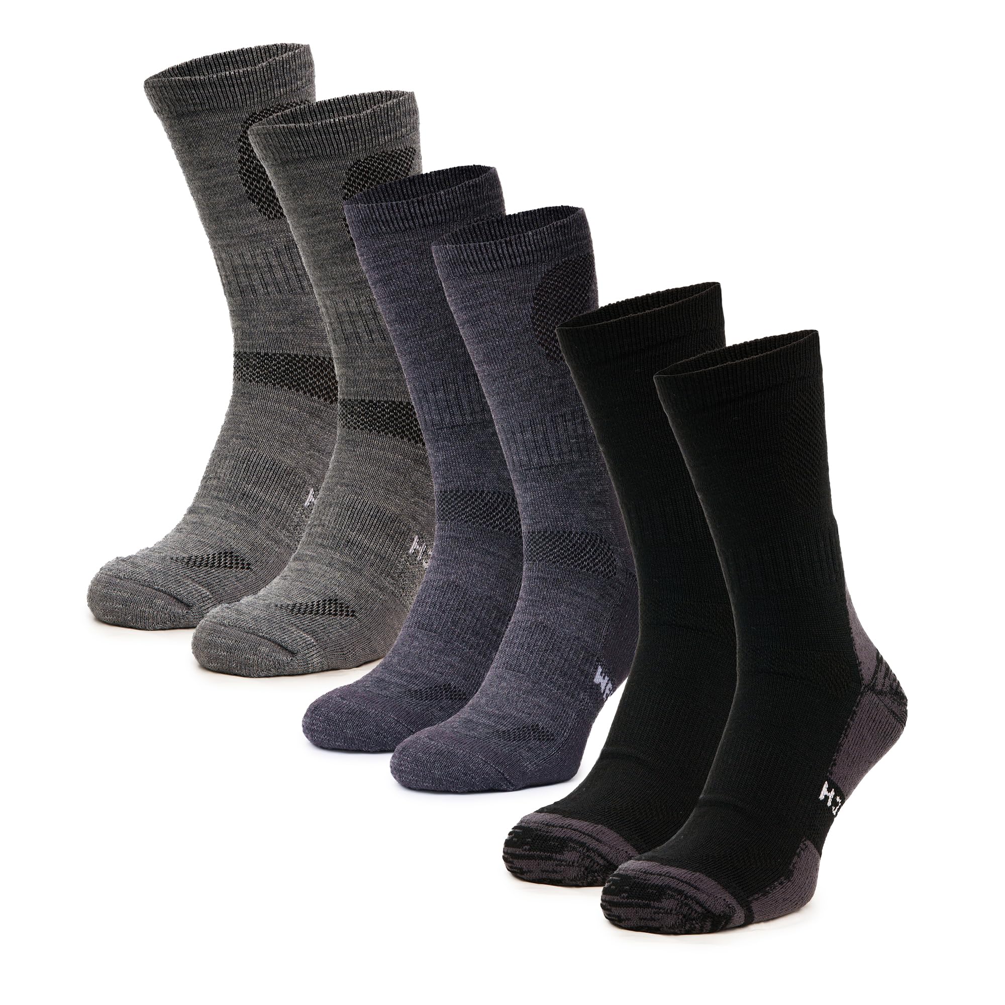 Merino.techMerino Wool Socks for Women And Men - 85% Merino Wool Hiking Socks Crew Style