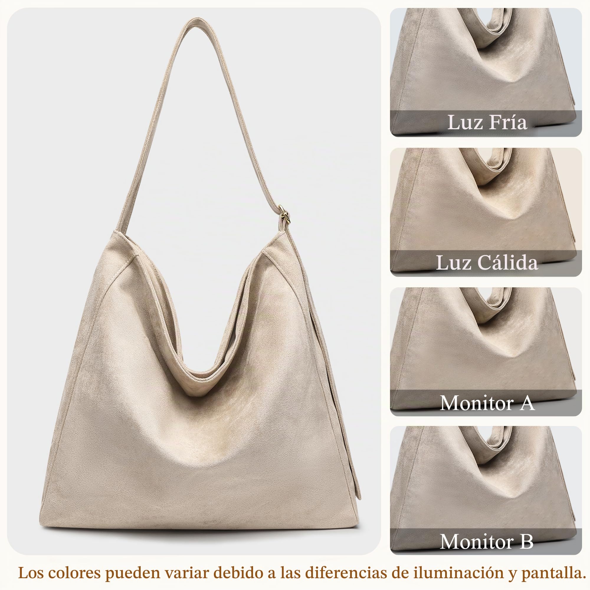 Bolso Mujer Elegante De Mano Shopper Tote Bag Ante Sintético