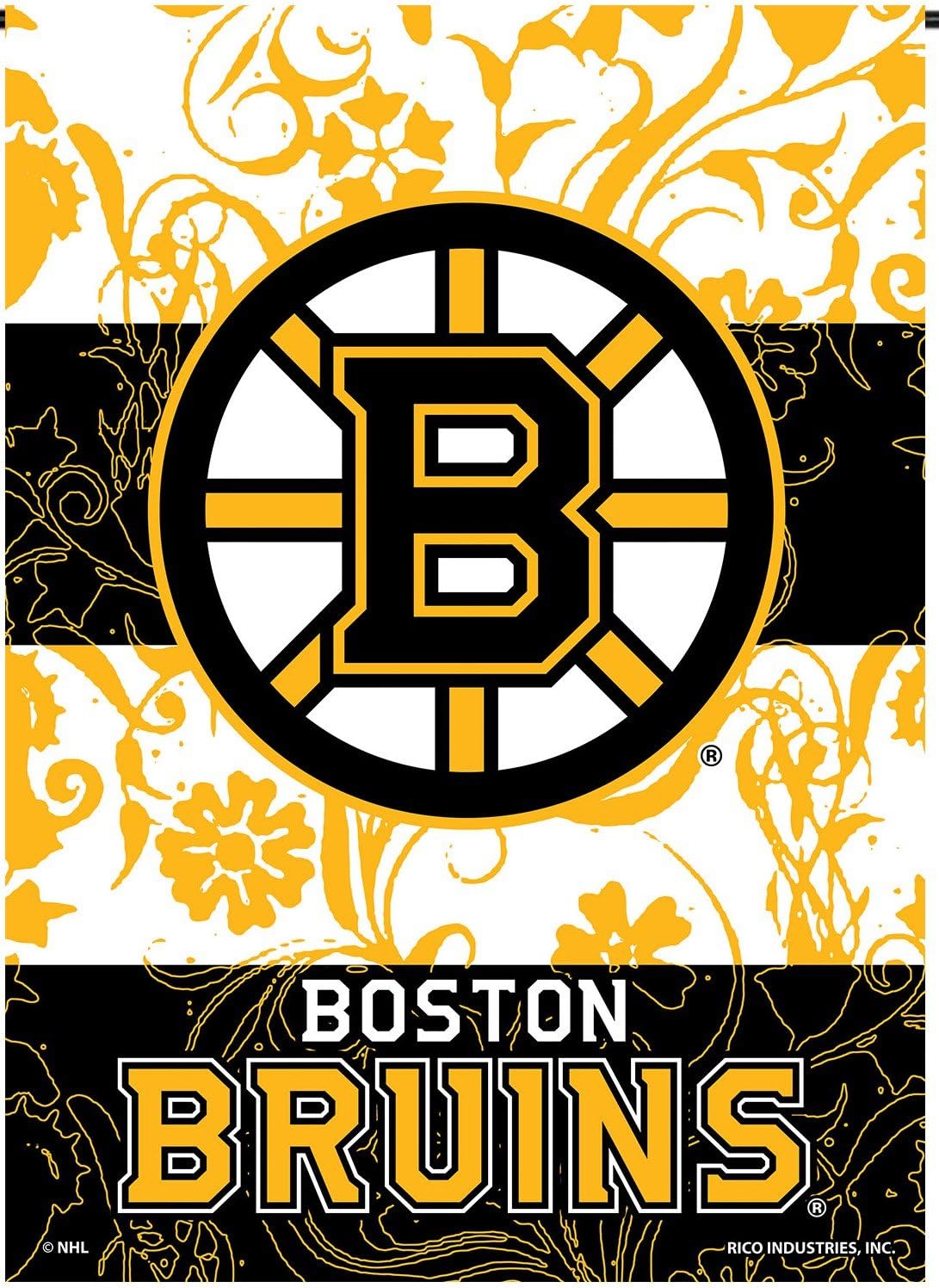 Boston Bruins Rico Premium 2-sided GARDEN Flag Outdoor House Banner Hockey