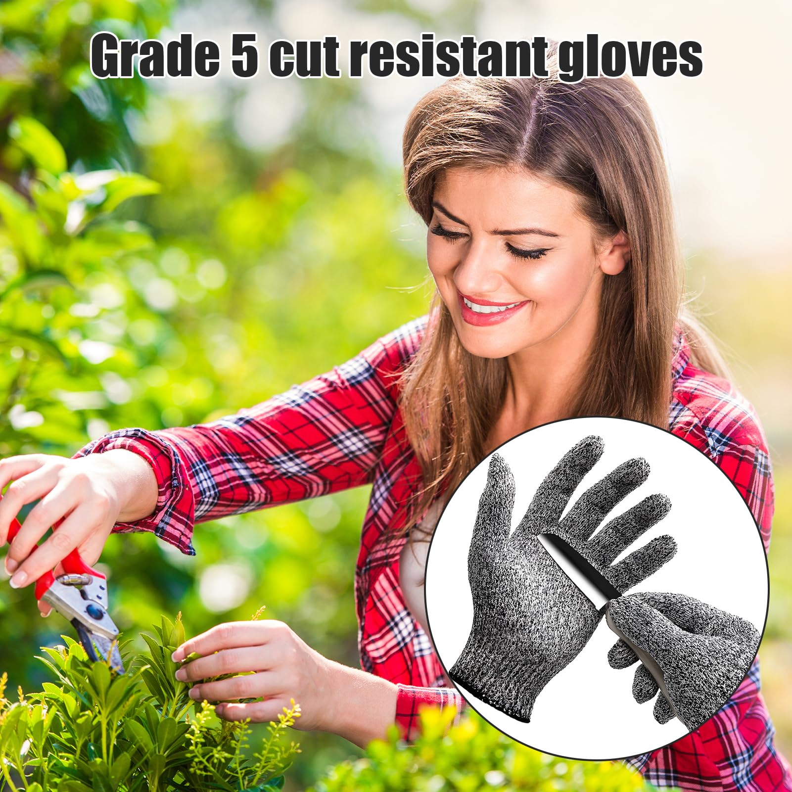 Jyeennar 2 Pairs Garden Gloves for Women & Men,Cut Resistant Gardening Glove with Long Sleeve, Long Gardening Gloves for Work Kitchen Heavy Duty for Lady - Image 4