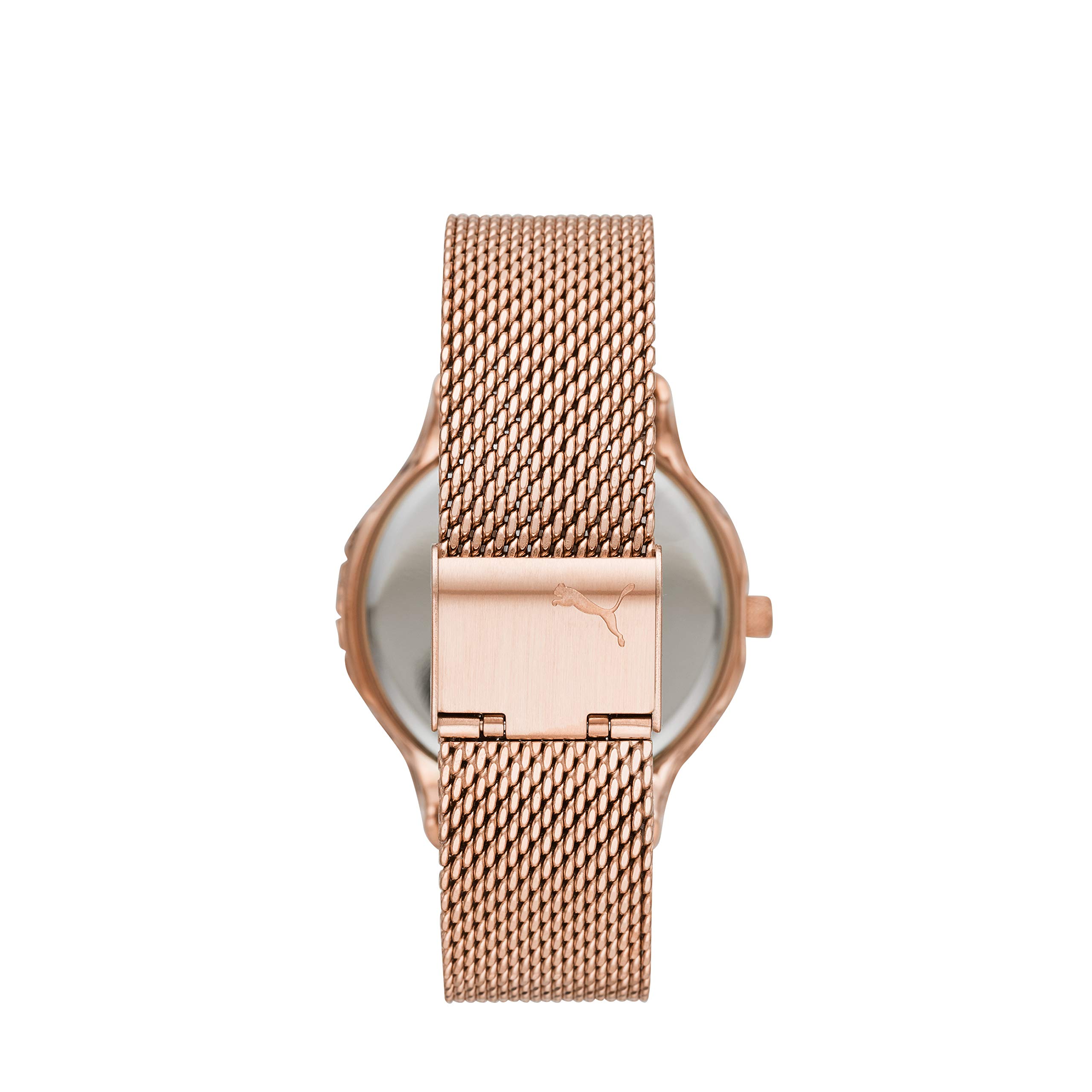 Puma Womens Reset Three Hand Rose Gold Tone Stainless Steel