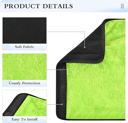 Miniatura 4 de Cojín de cinturón de seguridad de coche amarillo verde súper suave, acolchado de hombro para cinturón de seguridad, almohadilla para cinturón de