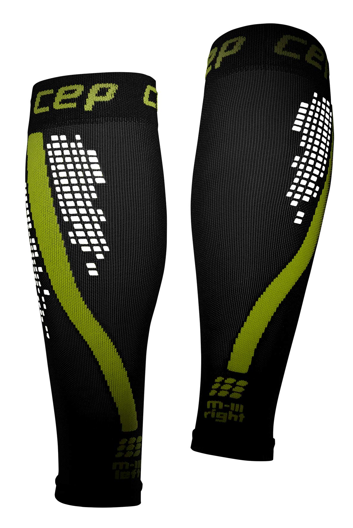 CEP – NIGHTTECH Calf Sleeves Redesign für Damen | Bunt reflektierende Beinstulpen in grün | Größe IV