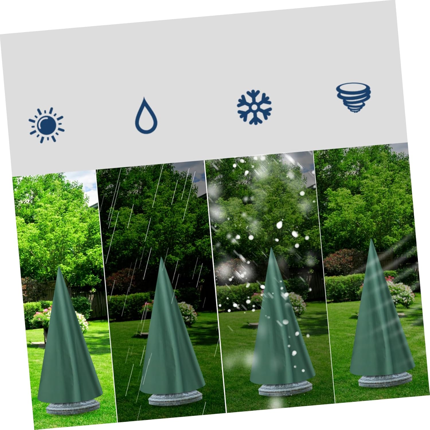 balacoo Outdoor Fountain Cover Oxford Protector for Garden and Patio All-weather for Statues and Fountains