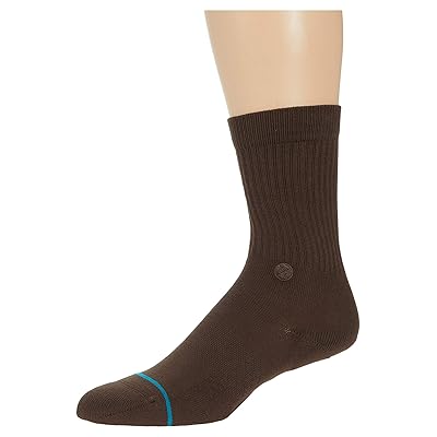 Stance Icon Crew Cut Socks Shoes Brown