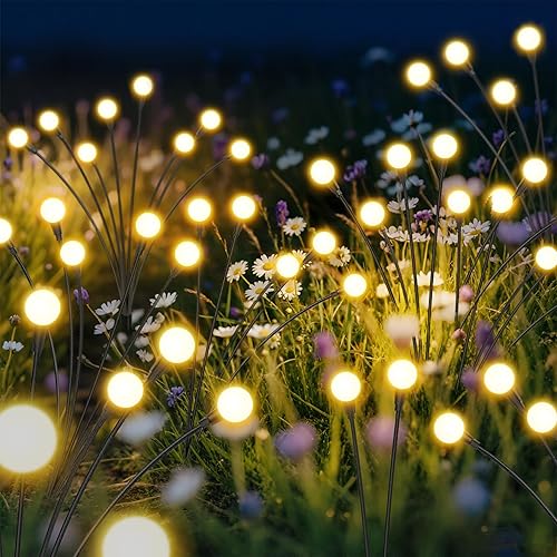 Miniatura 2 de Luces solares de luciérnaga para exteriores, 2 paquetes de 16 LED, luces de luciérnaga exteriores para decoración de jardín, patio, luz solar de