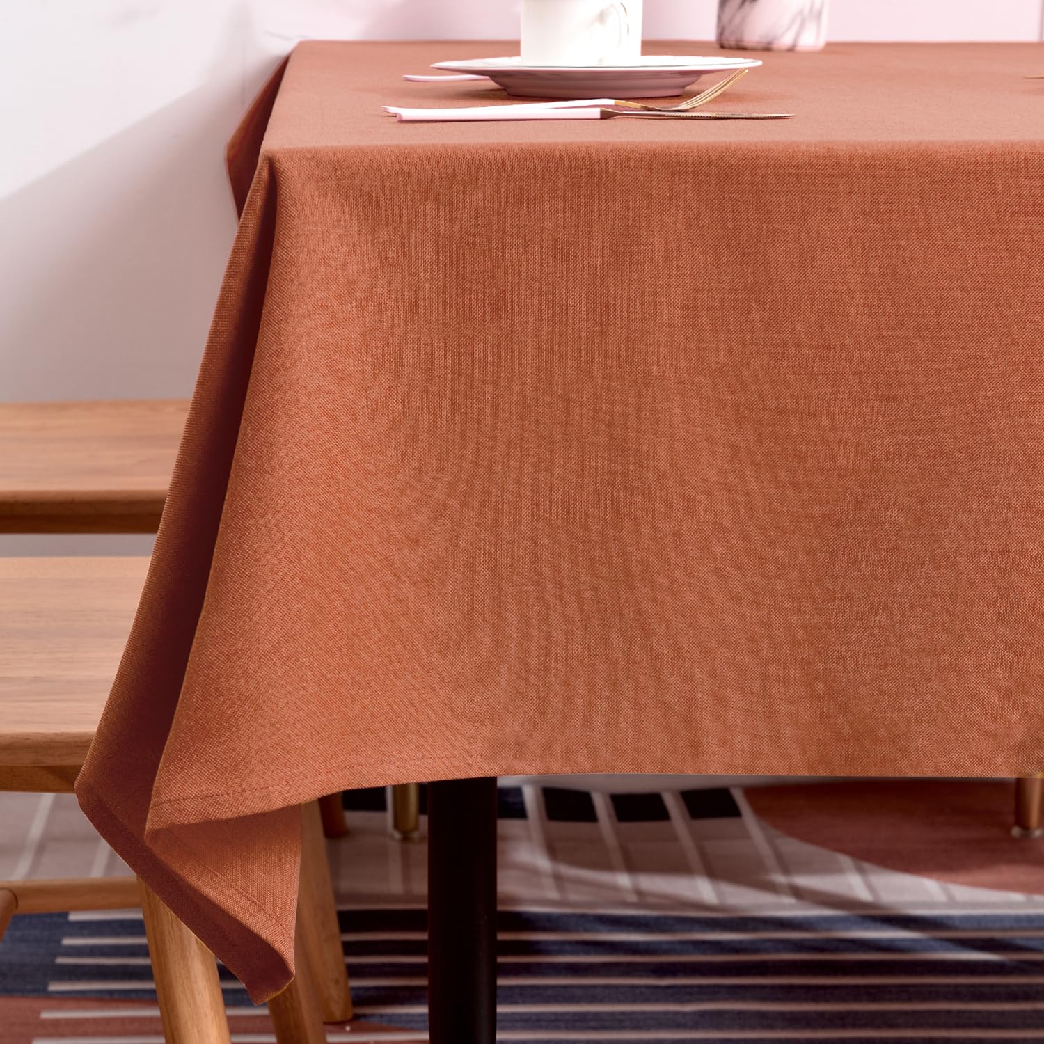 BALCONY & FALCON Rectangle Table Cloth – Waterproof, Wrinkle-Resistant & Dust-Proof Farmhouse Tablecloth for Dining, Kitchen, Party Decorations, Fall