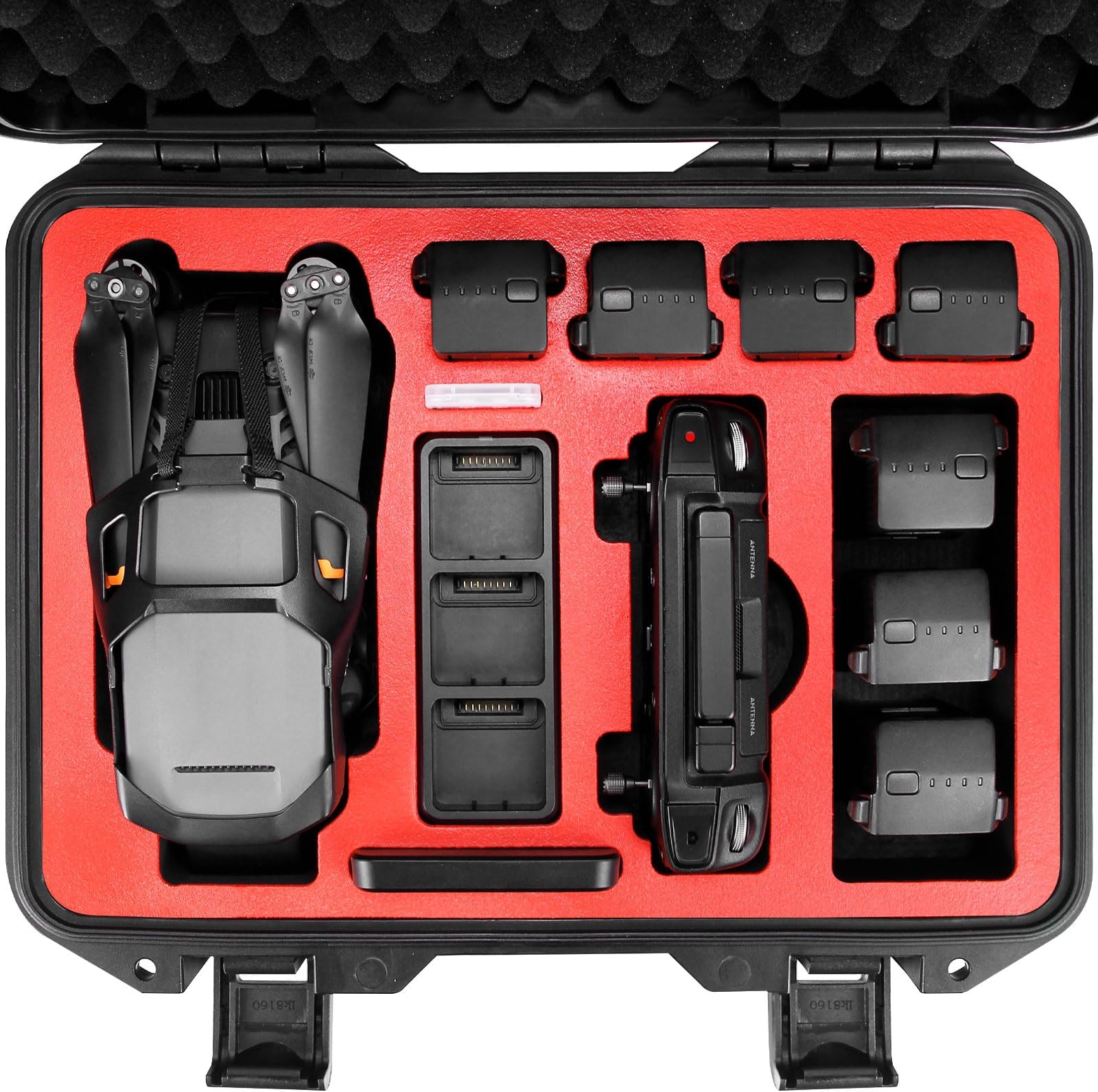 FPVtosky Polypropylene (PP) Hard Case for DJI Mavic 3 Pro/DJI Mavic 3 Series, Mavic 3 Classic Waterproof Case for DJI Mavic 3 Pro/Mavic 3 Pro Cine, Premium DJI Mavic 3 Series Accessories, Red